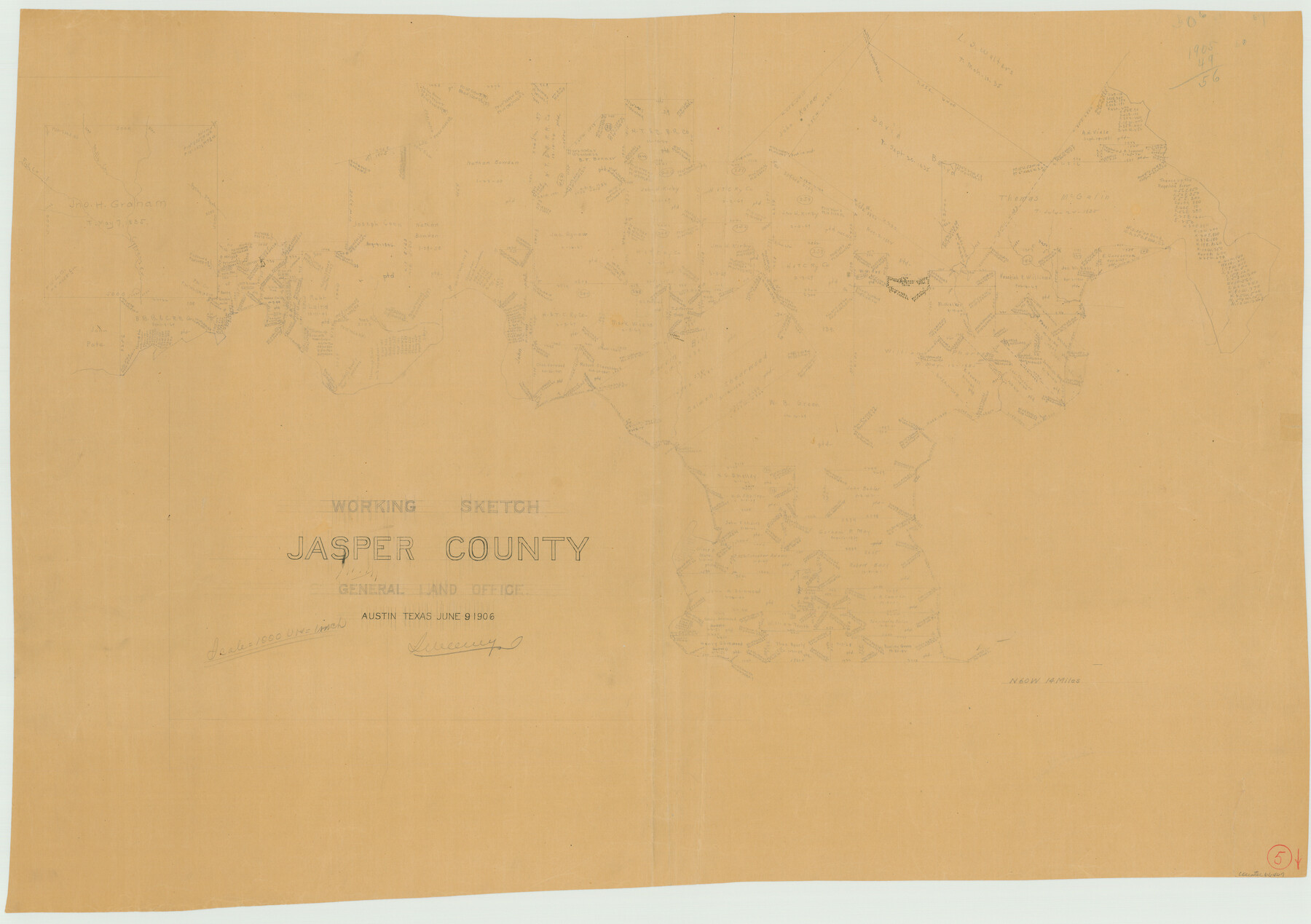 66467, Jasper County Working Sketch 5, General Map Collection