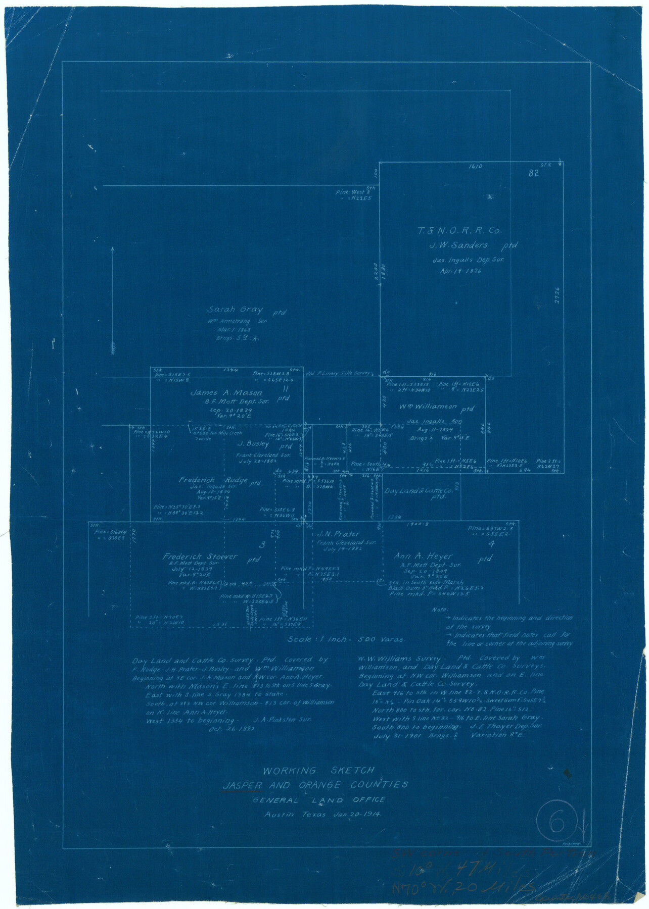 66468, Jasper County Working Sketch 6, General Map Collection