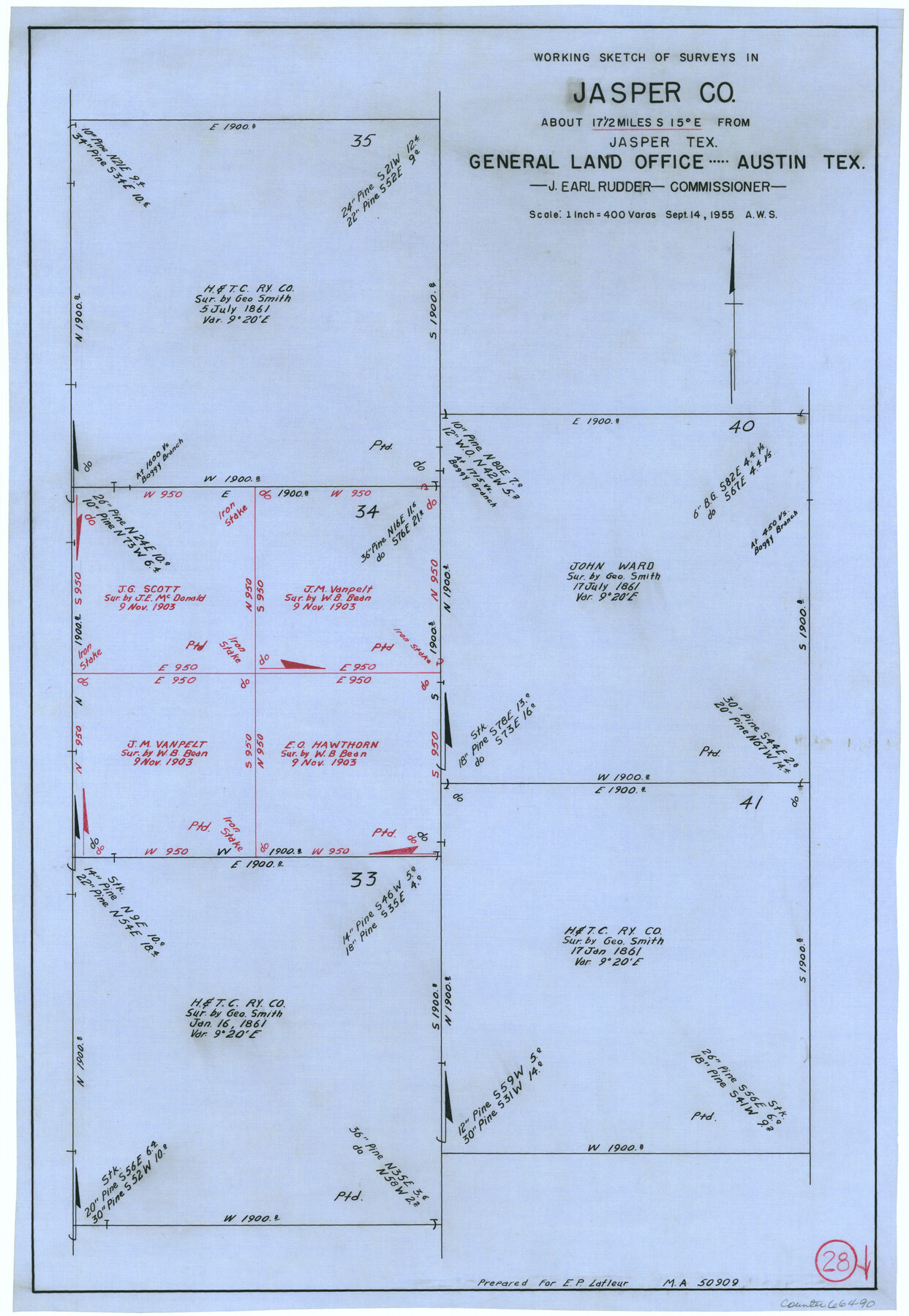 66490, Jasper County Working Sketch 28, General Map Collection