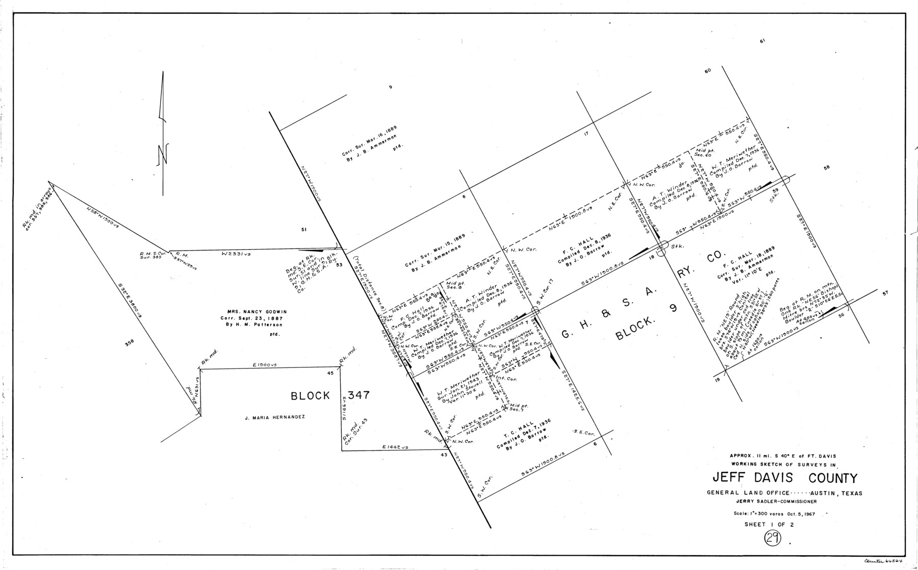 66524, Jeff Davis County Working Sketch 29, General Map Collection