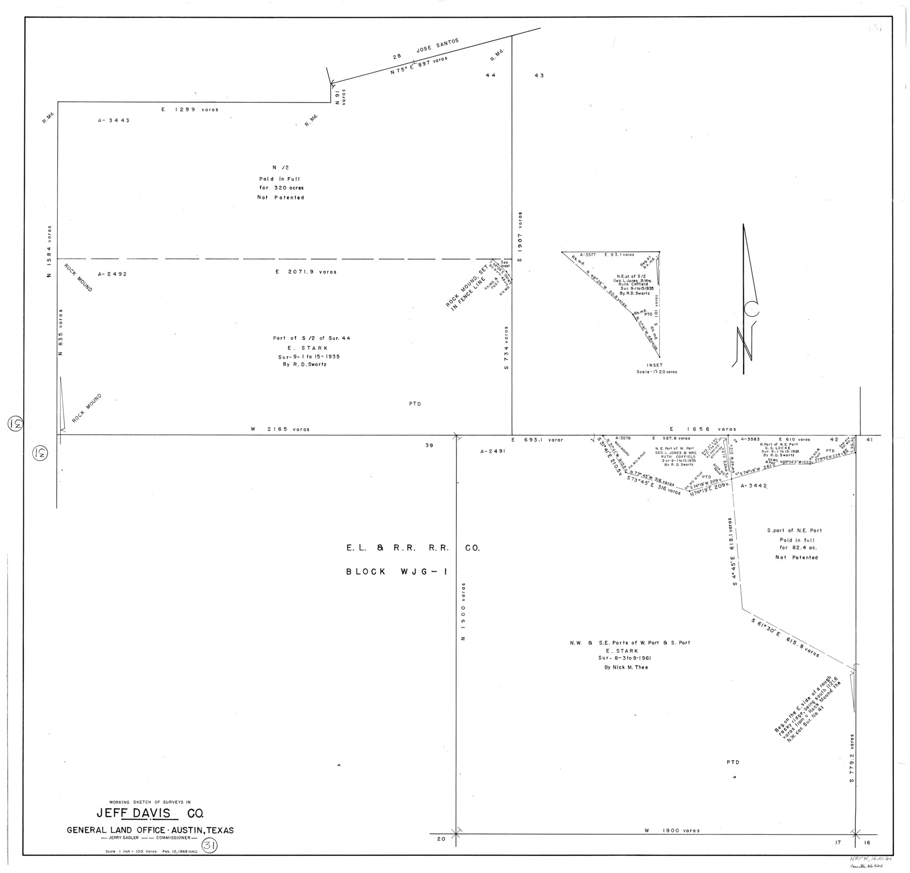 66526, Jeff Davis County Working Sketch 31, General Map Collection