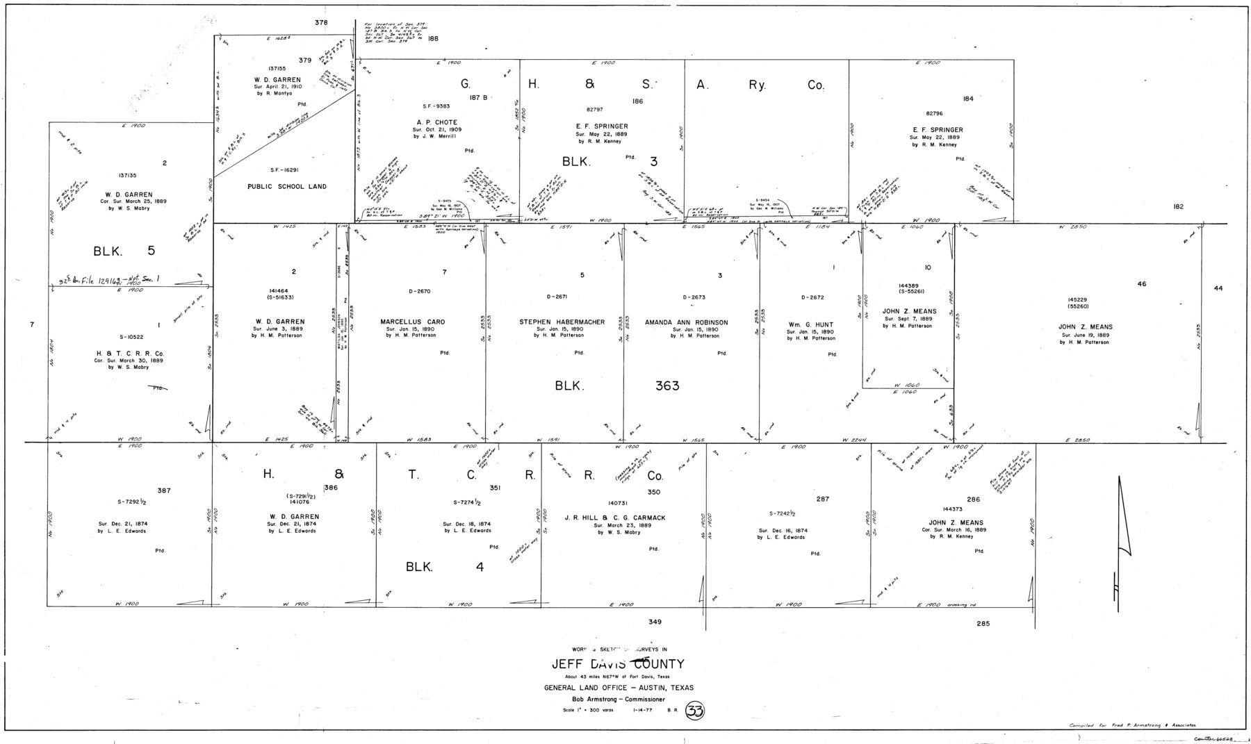 66528, Jeff Davis County Working Sketch 33, General Map Collection