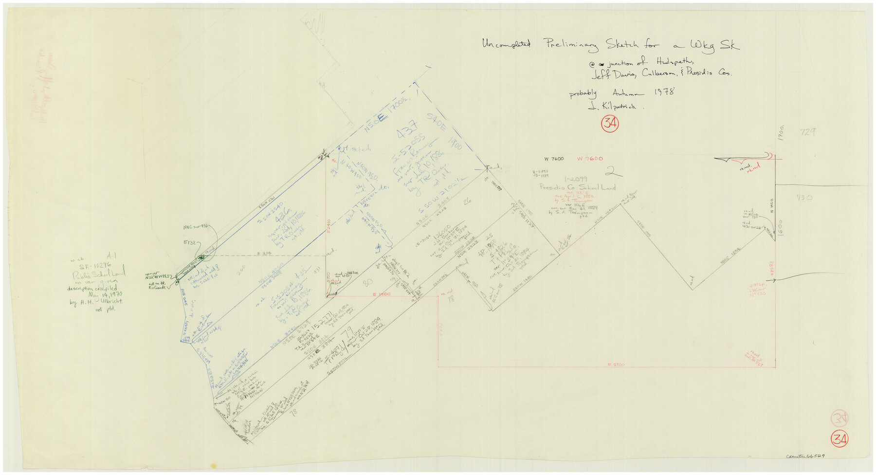 66529, Jeff Davis County Working Sketch 34, General Map Collection