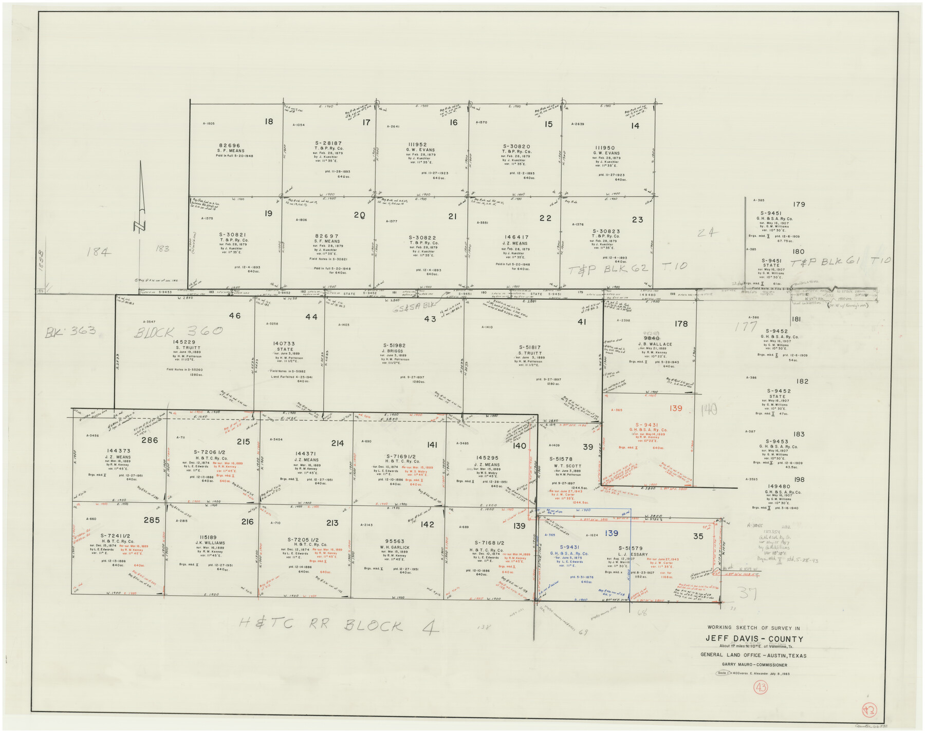 66538, Jeff Davis County Working Sketch 43, General Map Collection