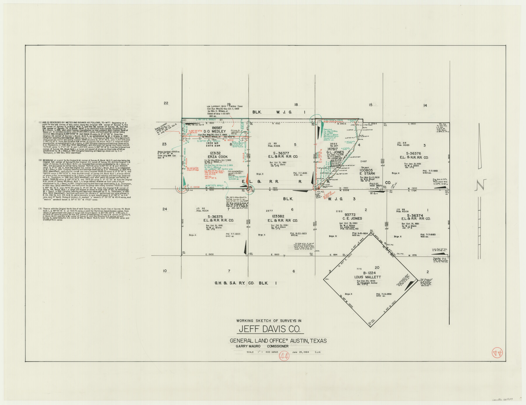 66539, Jeff Davis County Working Sketch 44, General Map Collection