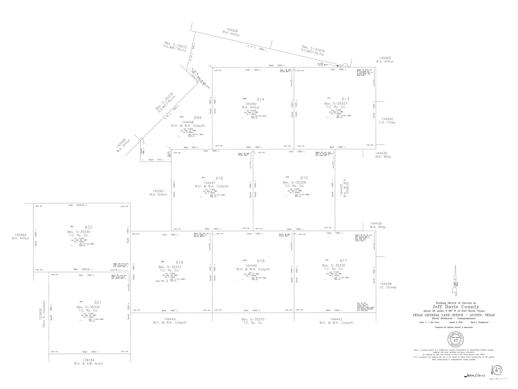 66542, Jeff Davis County Working Sketch 47, General Map Collection