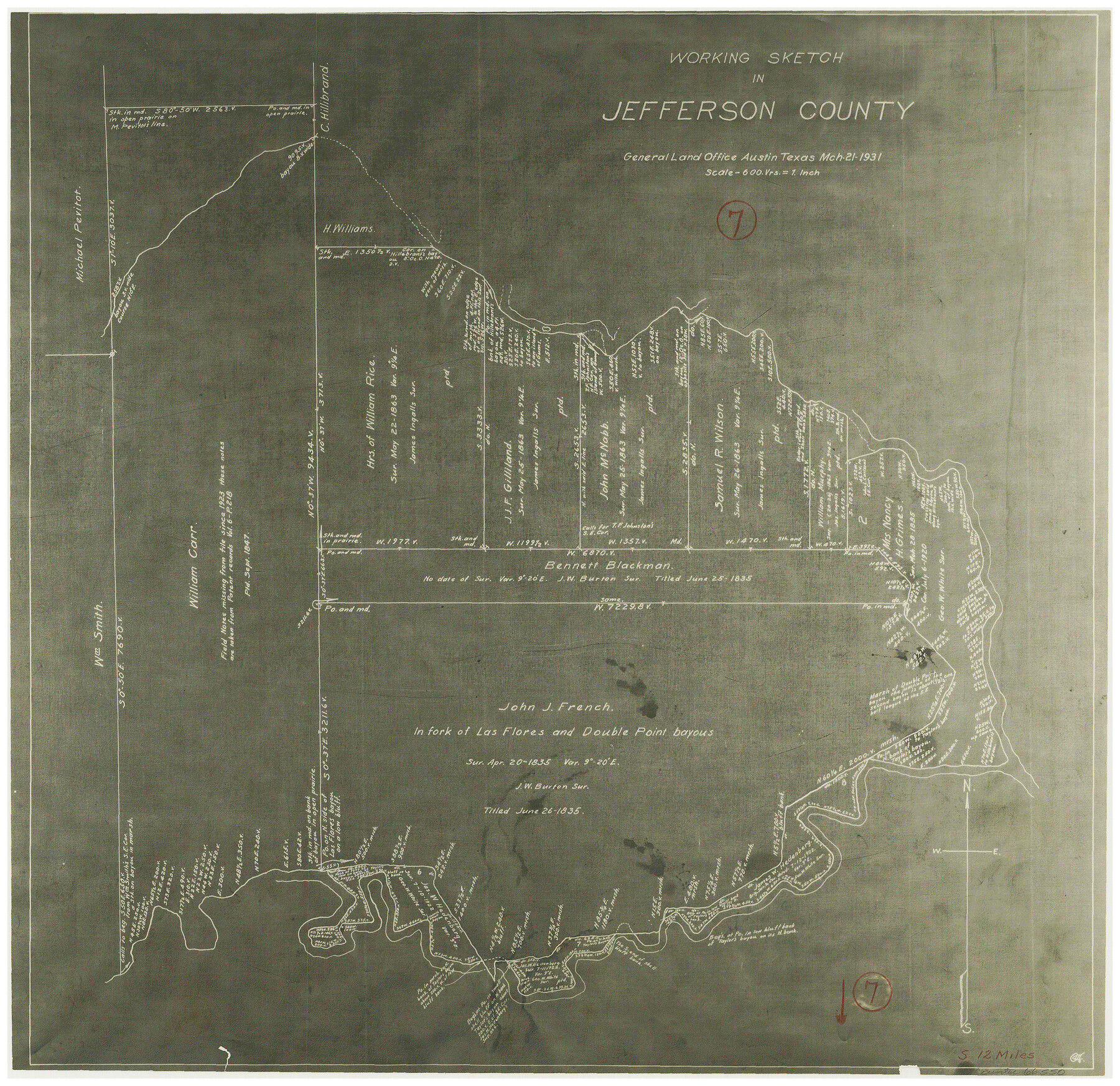 66550, Jefferson County Working Sketch 7, General Map Collection