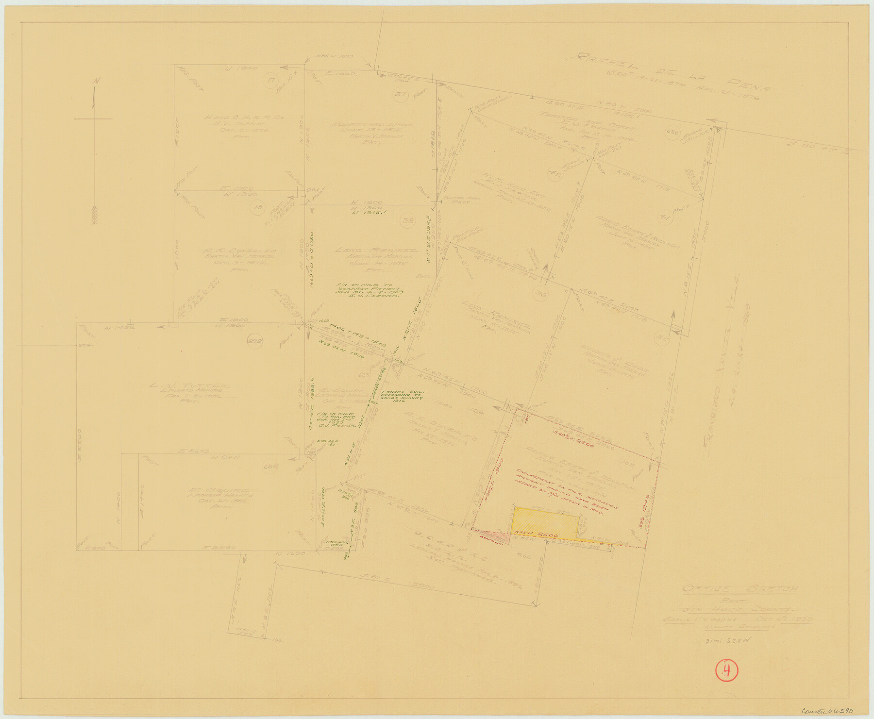 66590, Jim Hogg County Working Sketch 4, General Map Collection