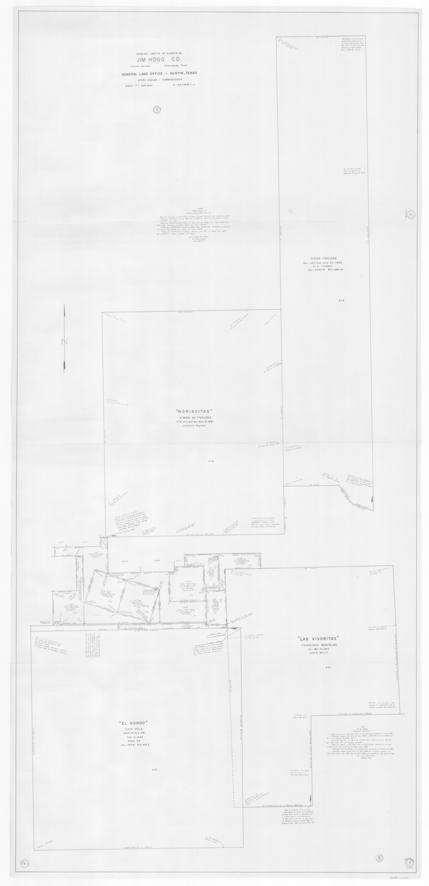 66594, Jim Hogg County Working Sketch 8, General Map Collection