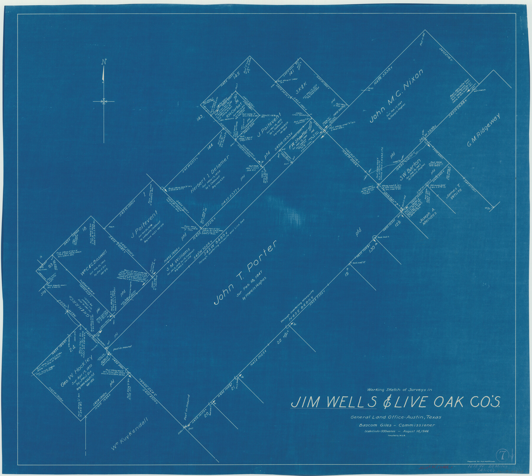 66605, Jim Wells County Working Sketch 7, General Map Collection