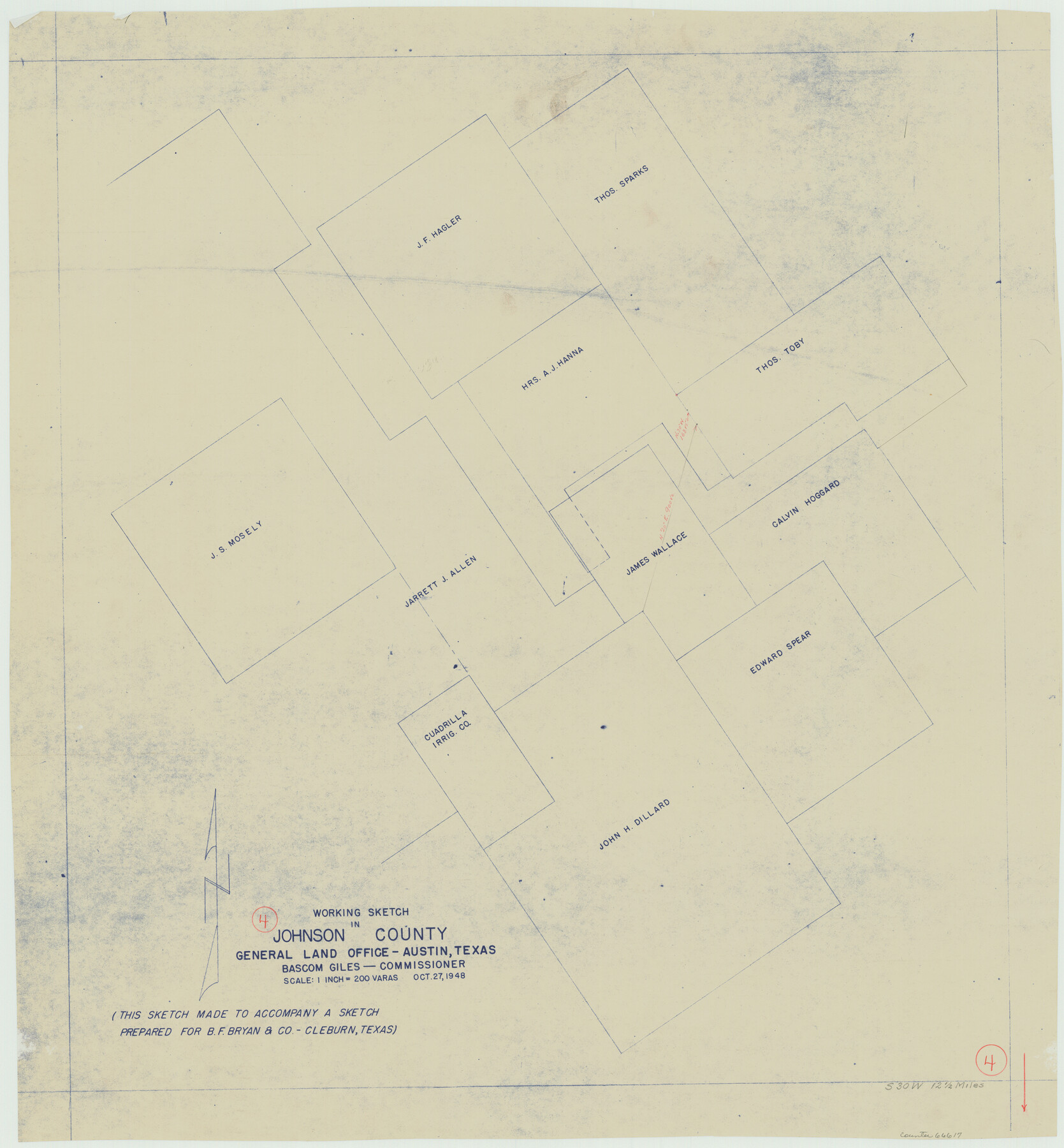 66617, Johnson County Working Sketch 4, General Map Collection