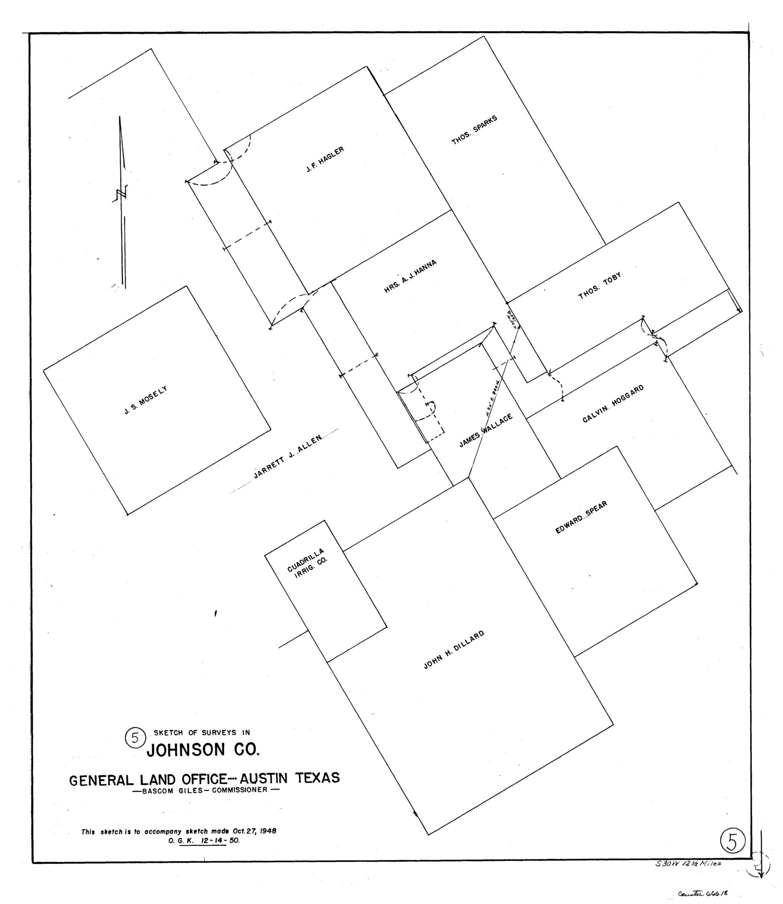 66618, Johnson County Working Sketch 5, General Map Collection