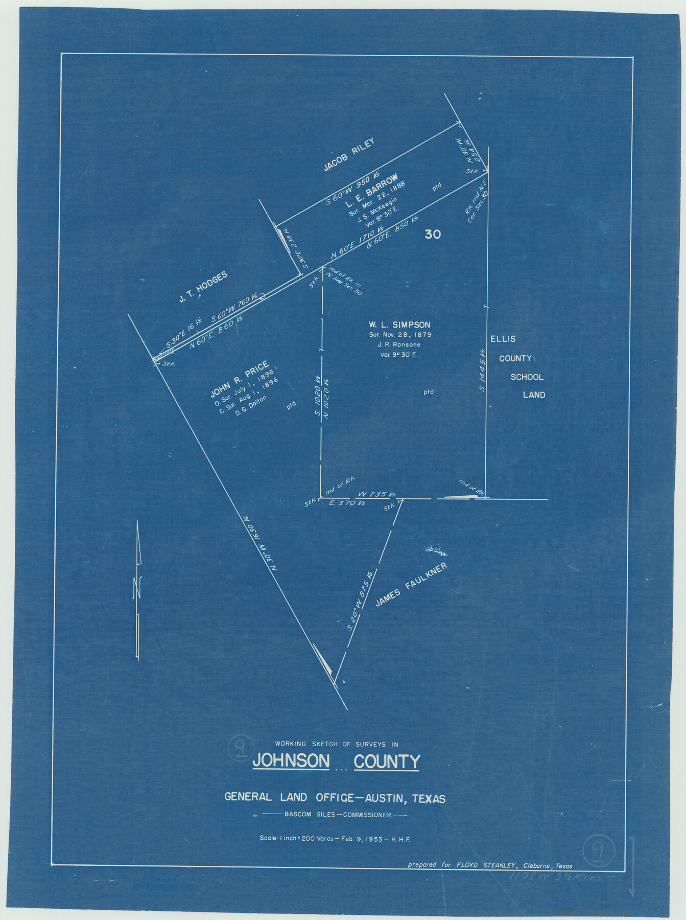 66622, Johnson County Working Sketch 9, General Map Collection