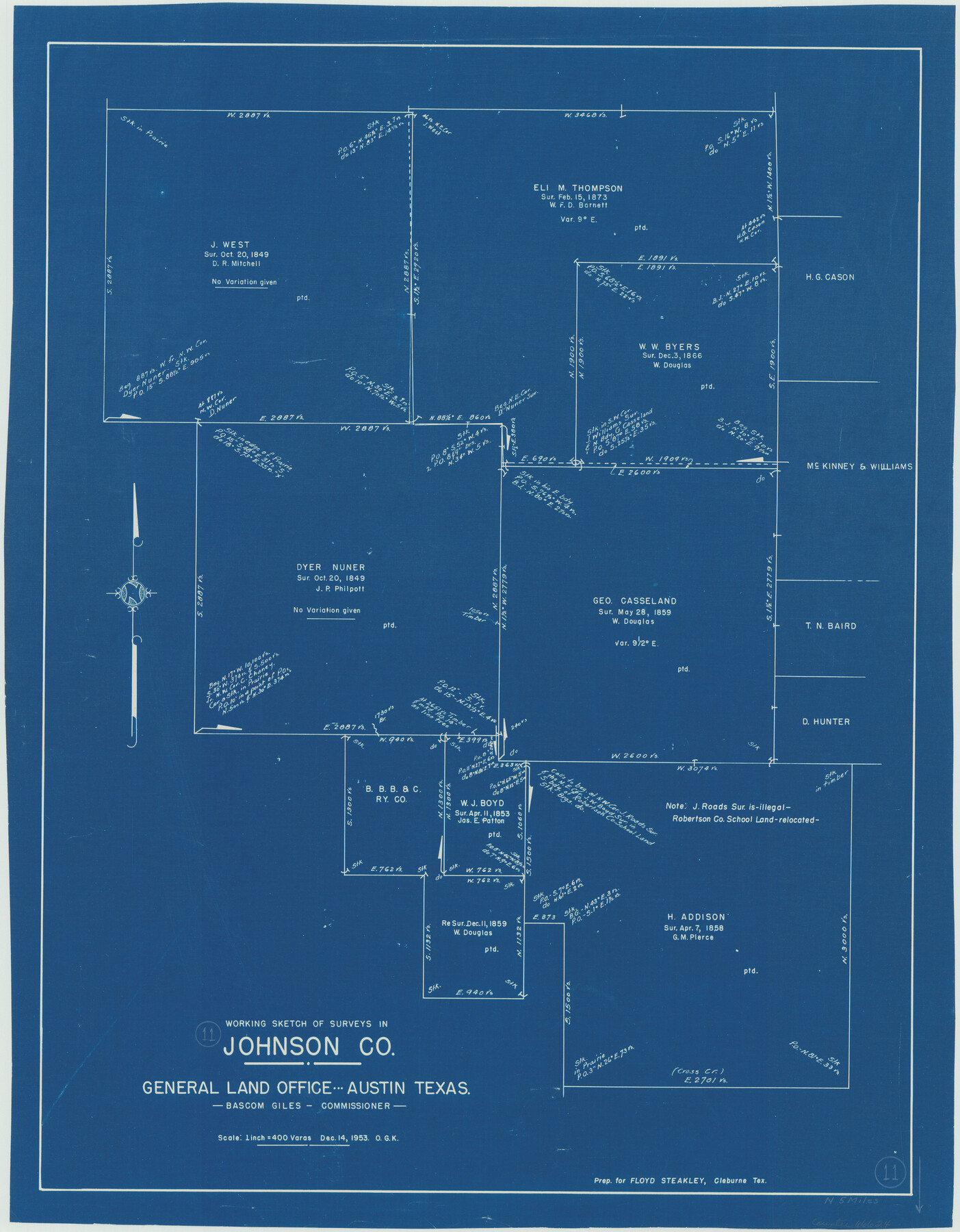 66624, Johnson County Working Sketch 11, General Map Collection