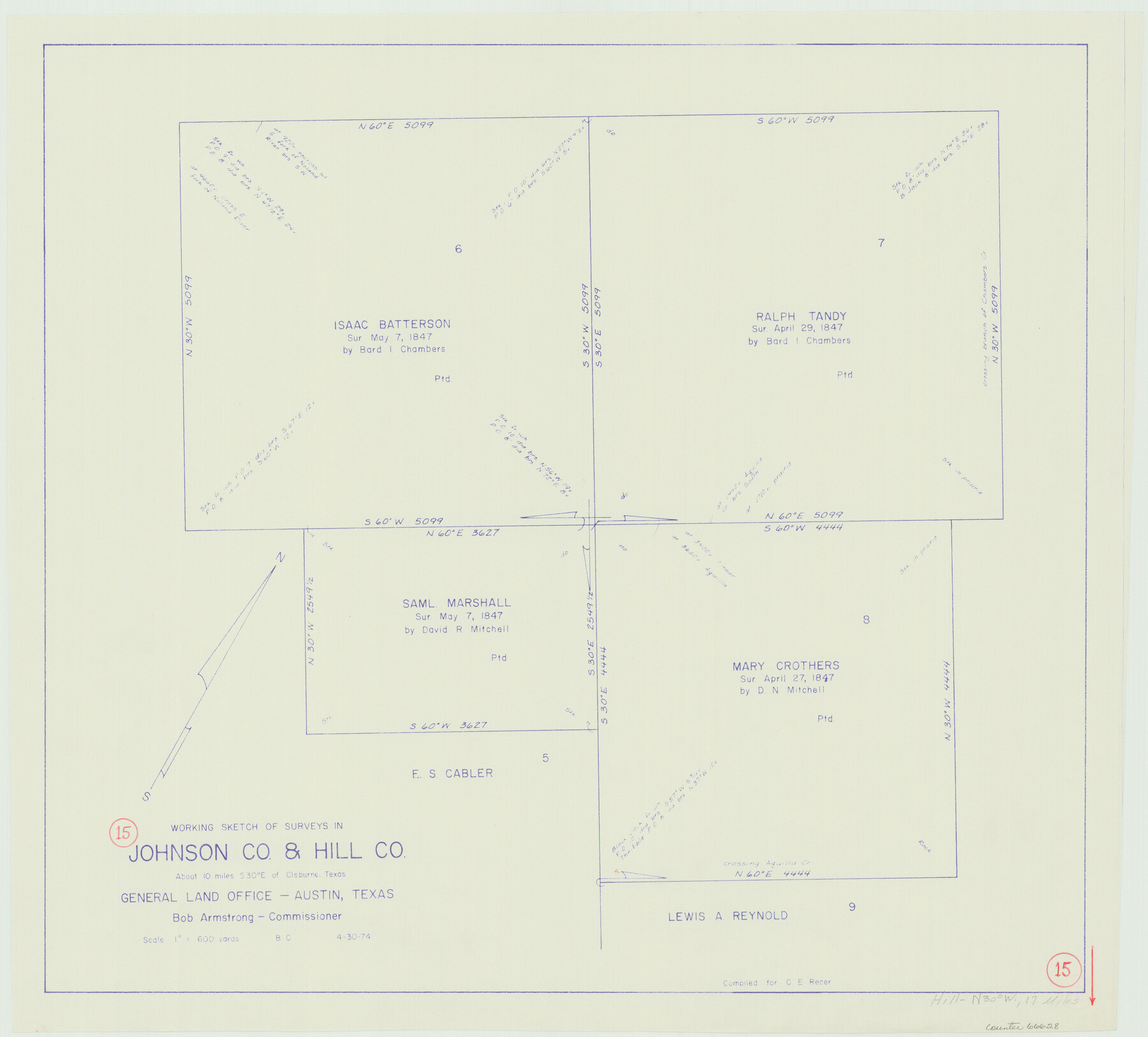 66628, Johnson County Working Sketch 15, General Map Collection