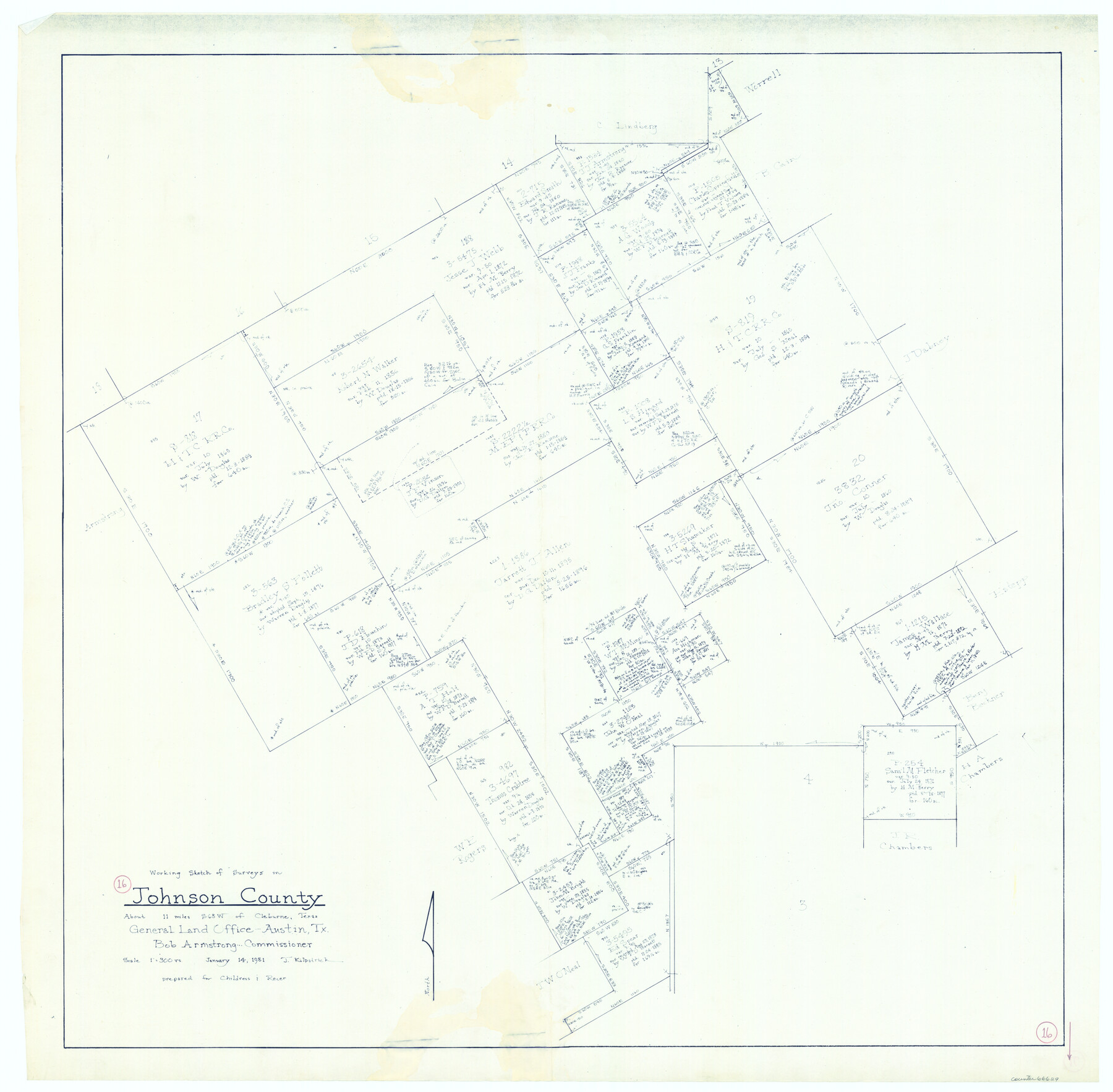66629, Johnson County Working Sketch 16, General Map Collection