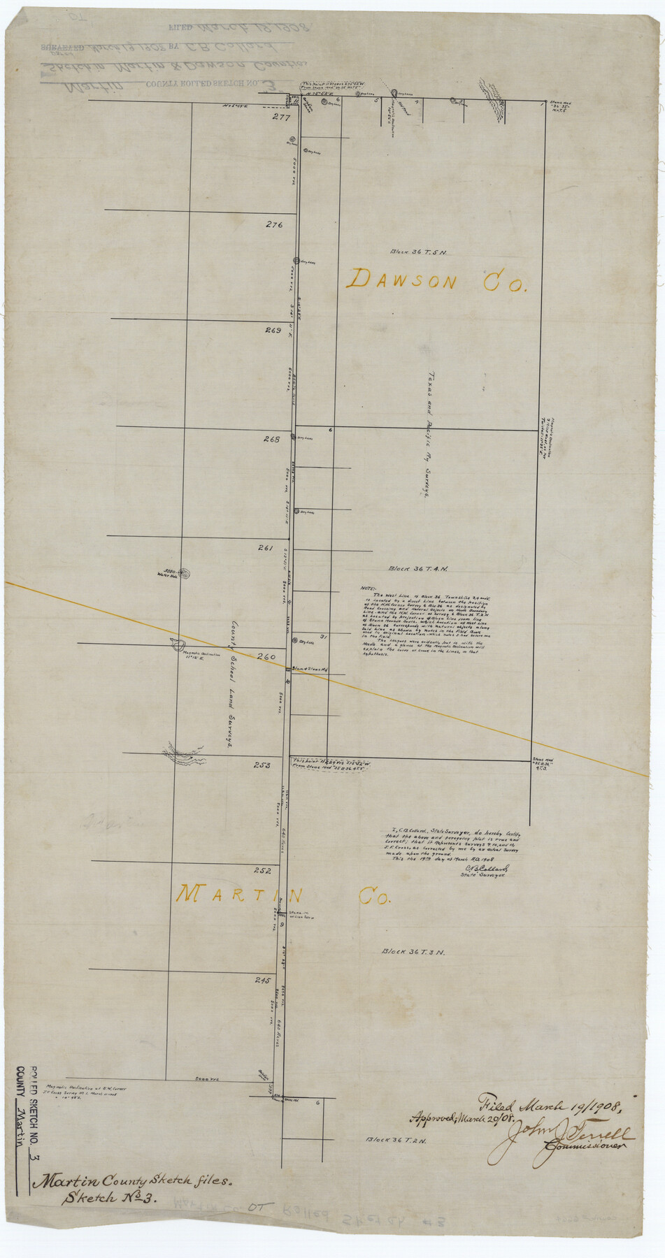 6664, Martin County Rolled Sketch 3, General Map Collection