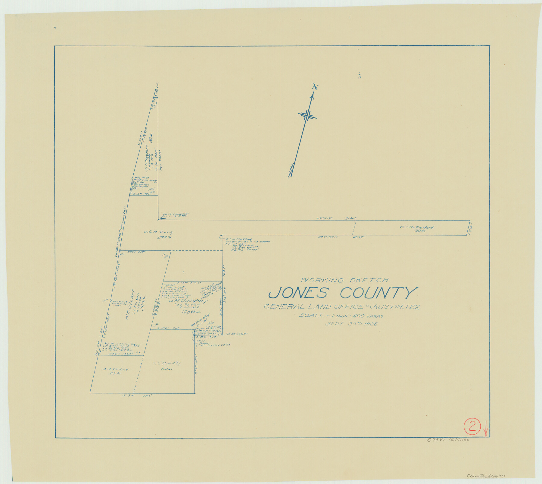 66640, Jones County Working Sketch 2, General Map Collection