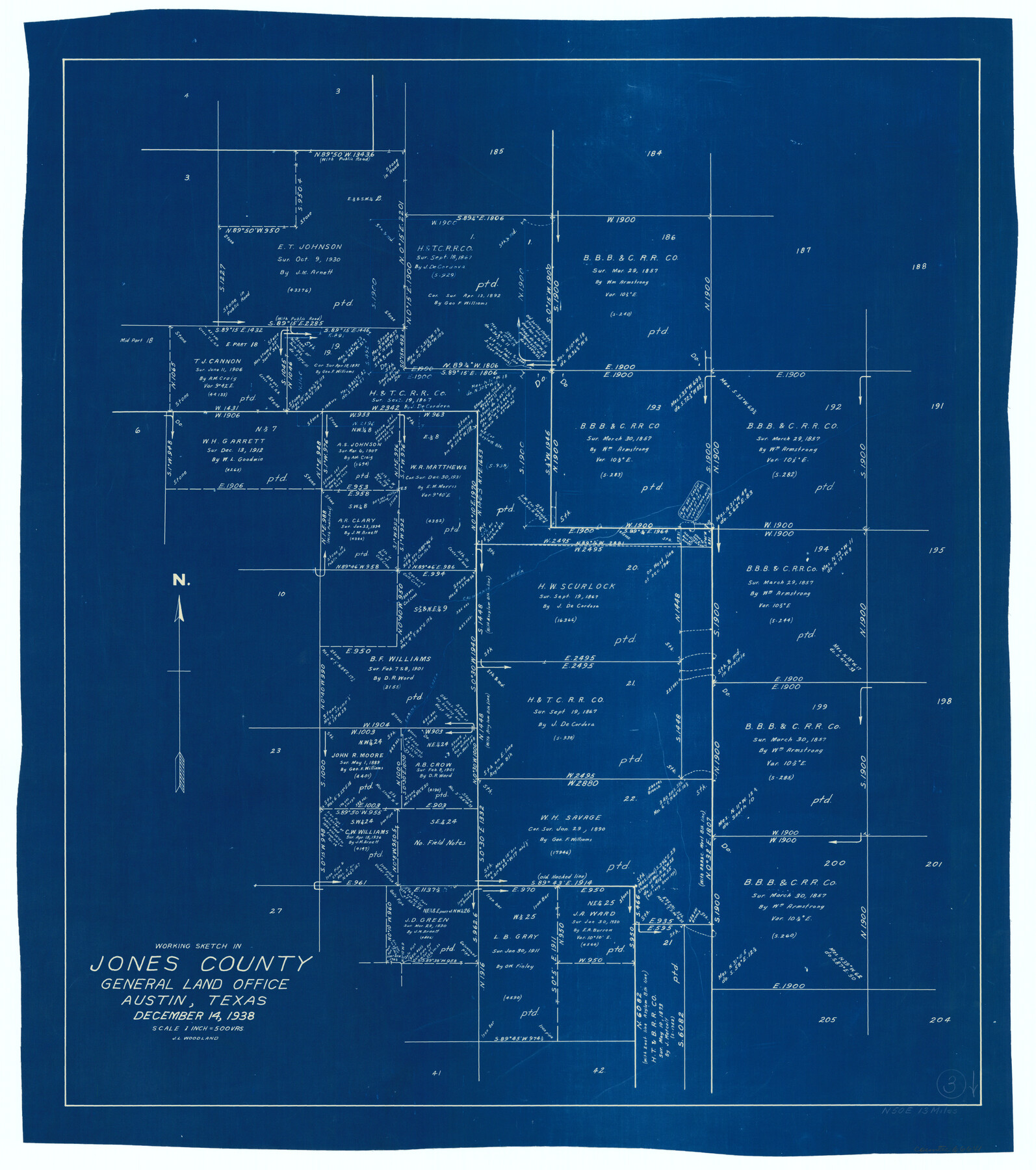 66641, Jones County Working Sketch 3, General Map Collection