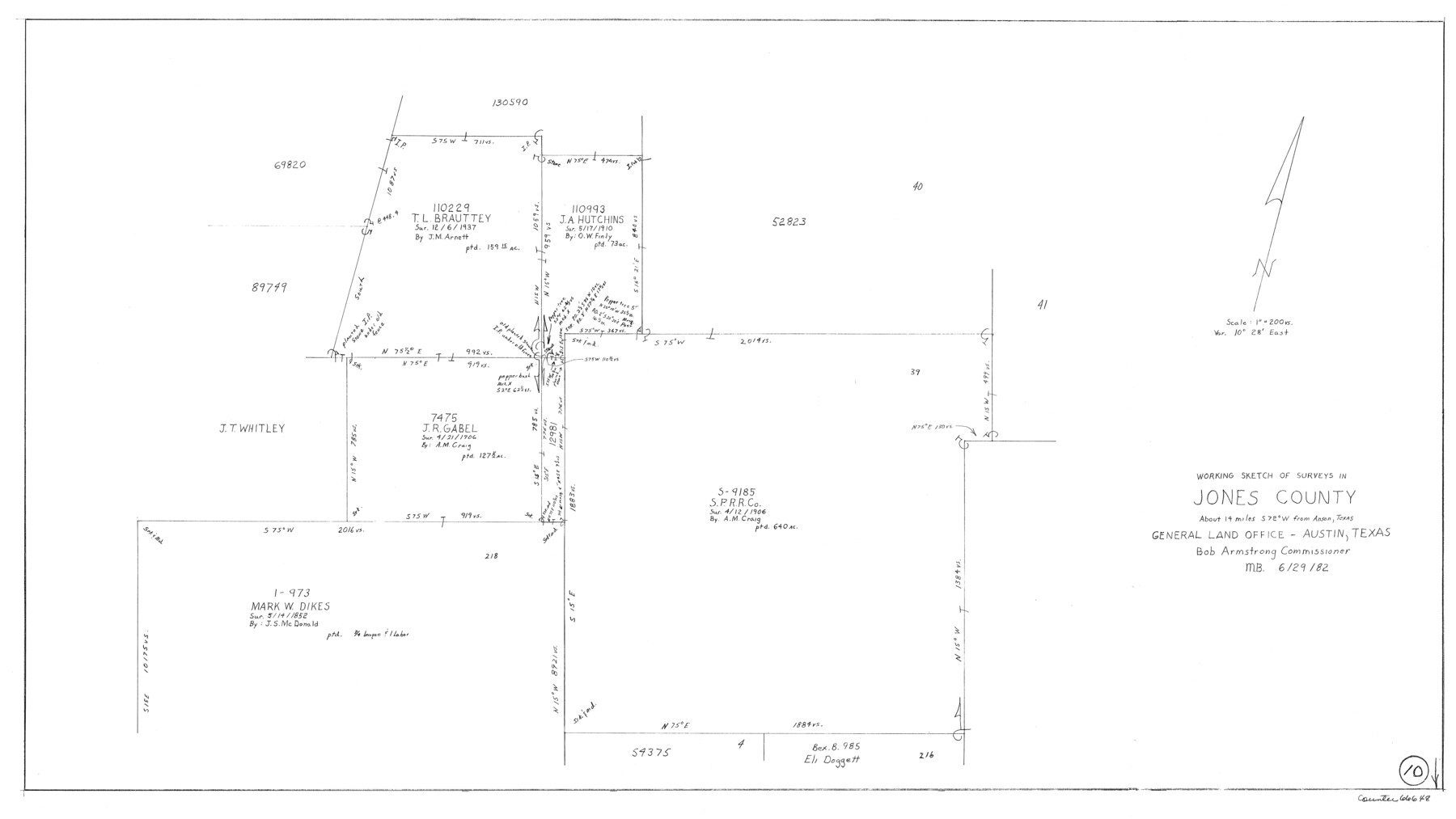 66648, Jones County Working Sketch 10, General Map Collection