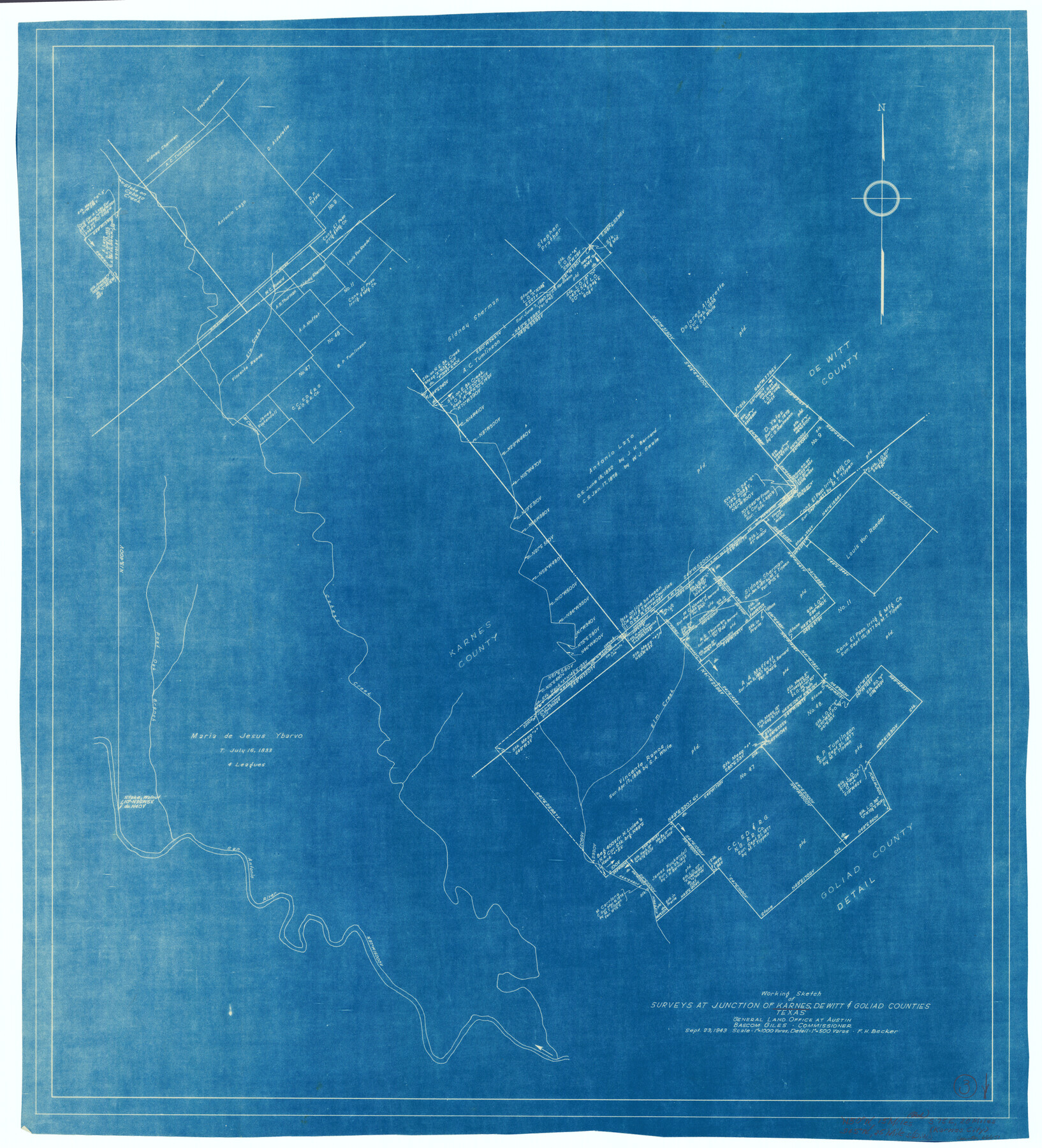 66651, Karnes County Working Sketch 3, General Map Collection