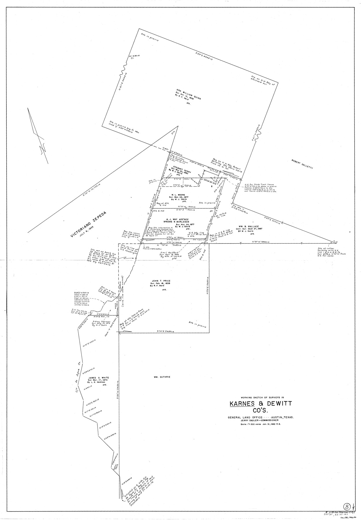 66656, Karnes County Working Sketch 8, General Map Collection