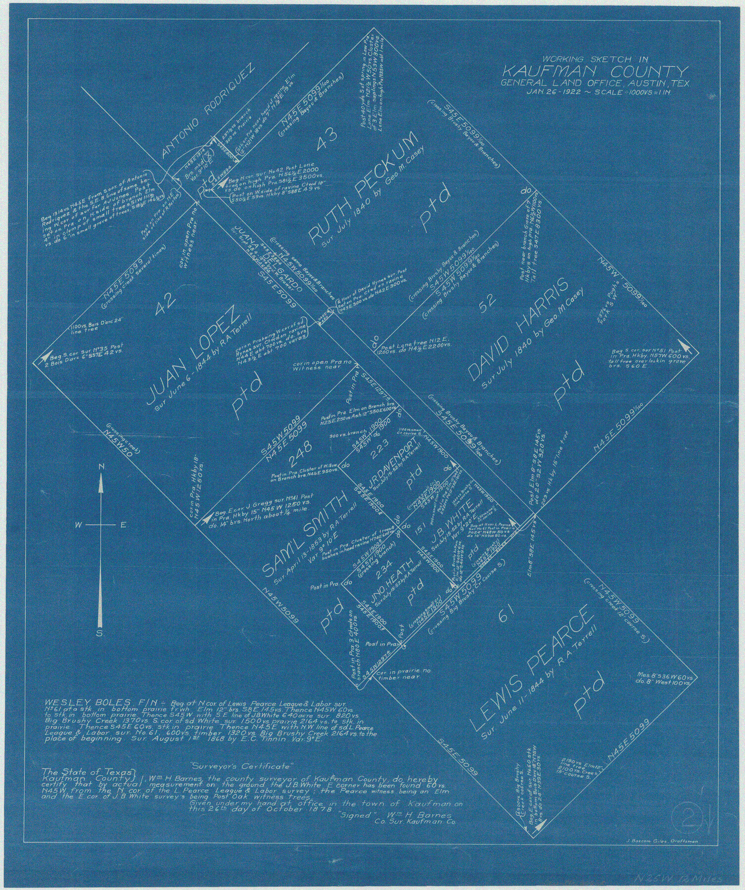 66665, Kaufman County Working Sketch 2, General Map Collection