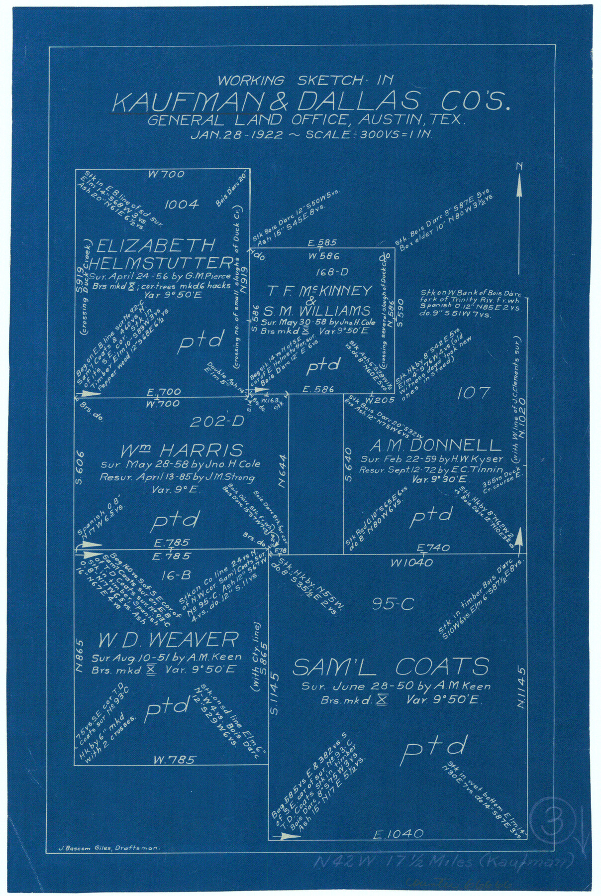 66666, Kaufman County Working Sketch 3, General Map Collection