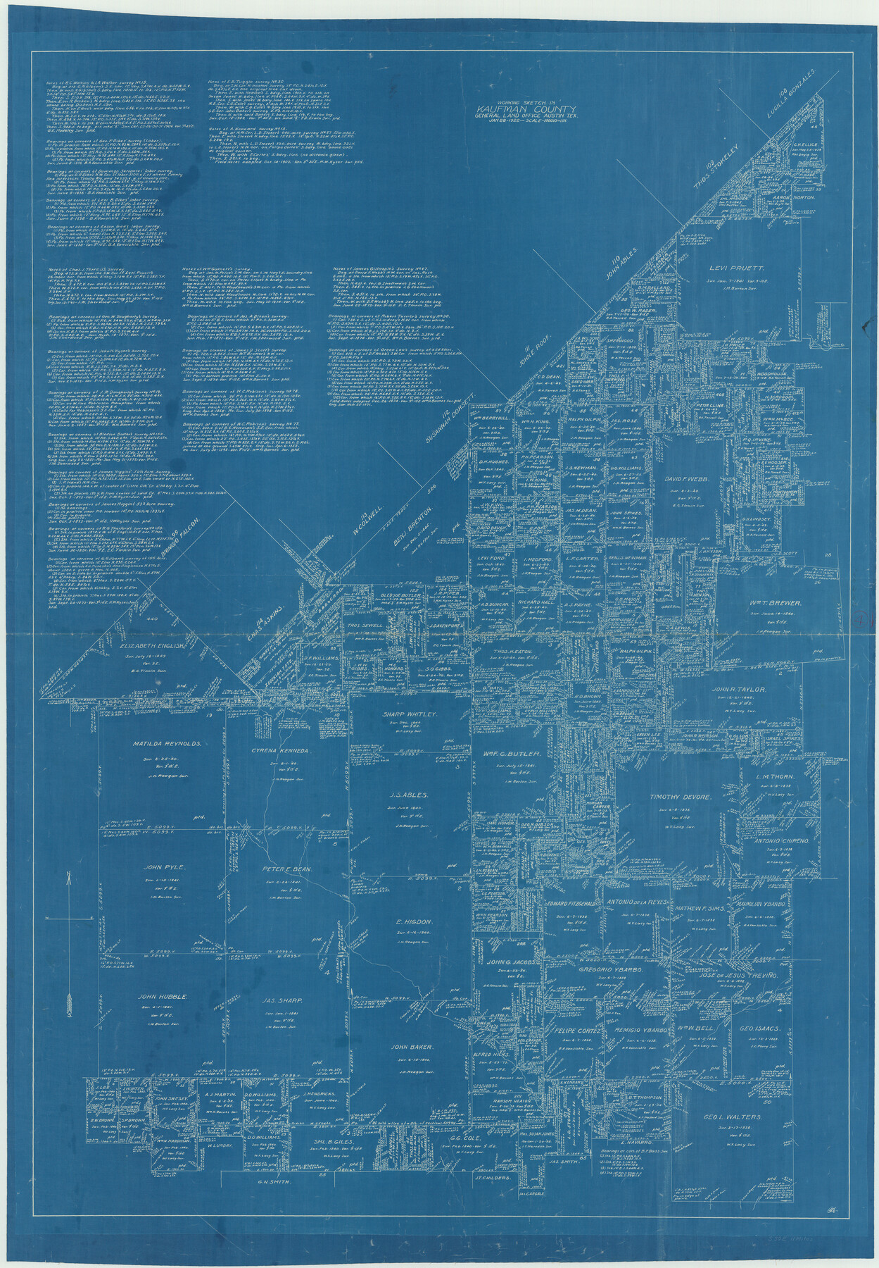 66667, Kaufman County Working Sketch 4, General Map Collection