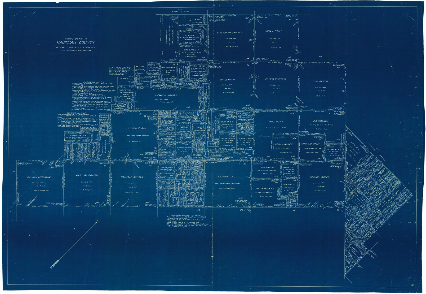 66668, Kaufman County Working Sketch 5, General Map Collection