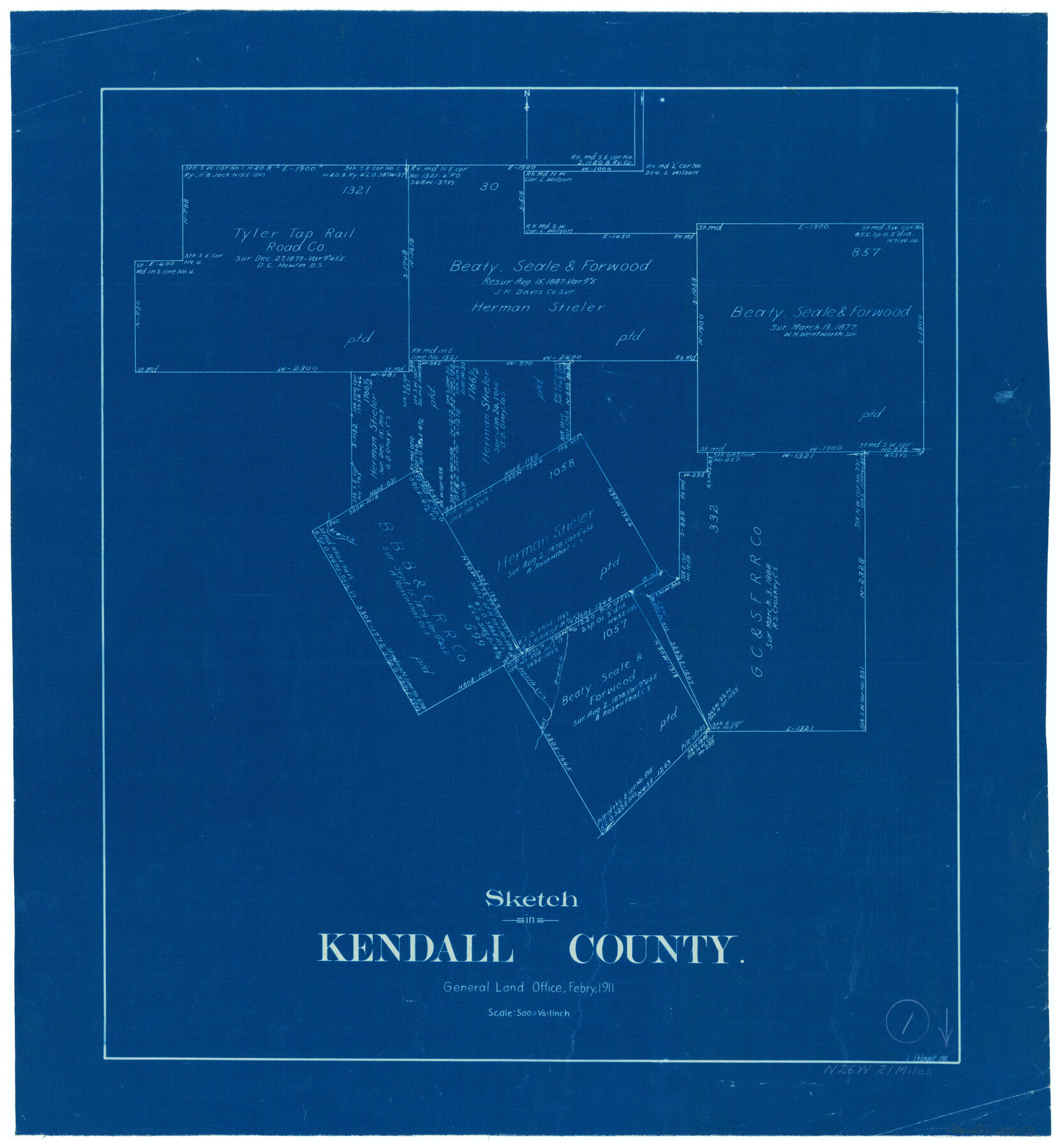 66673, Kendall County Working Sketch 1, General Map Collection