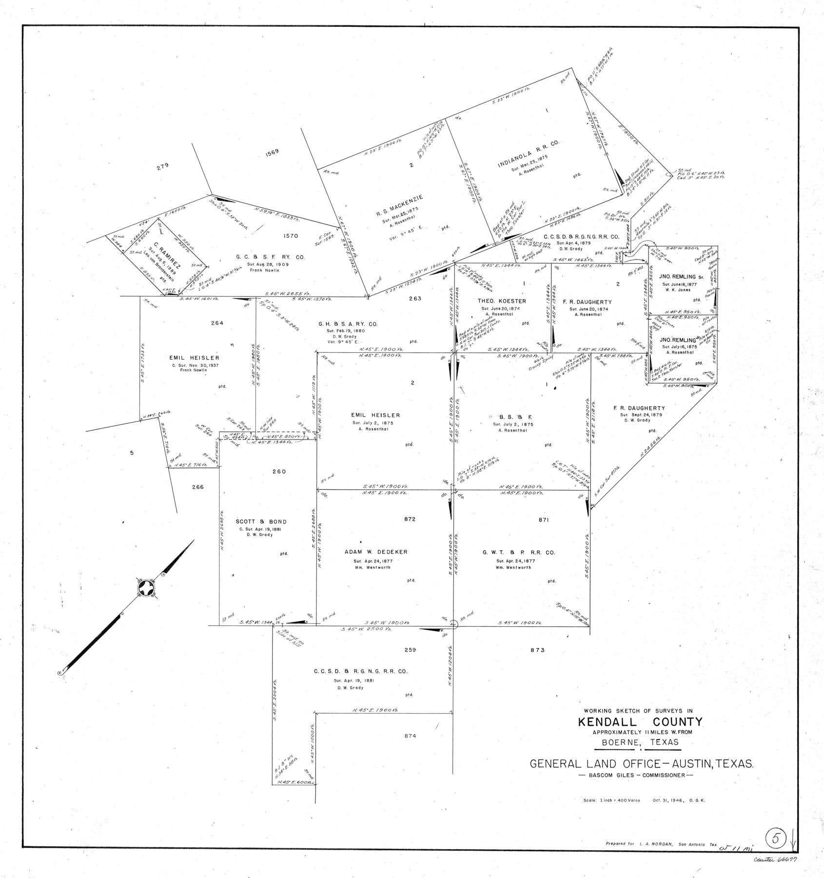 66677, Kendall County Working Sketch 5, General Map Collection