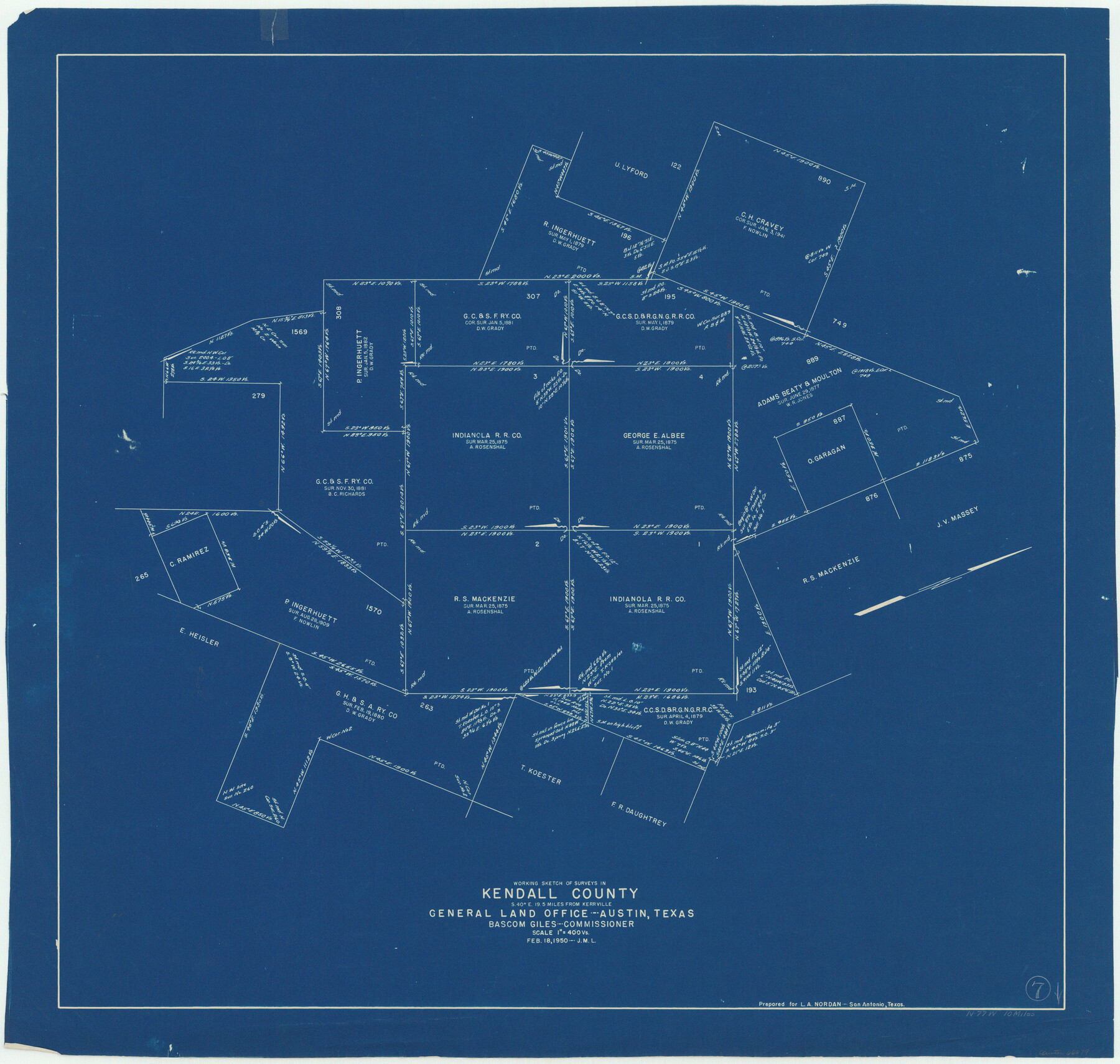 66679, Kendall County Working Sketch 7, General Map Collection