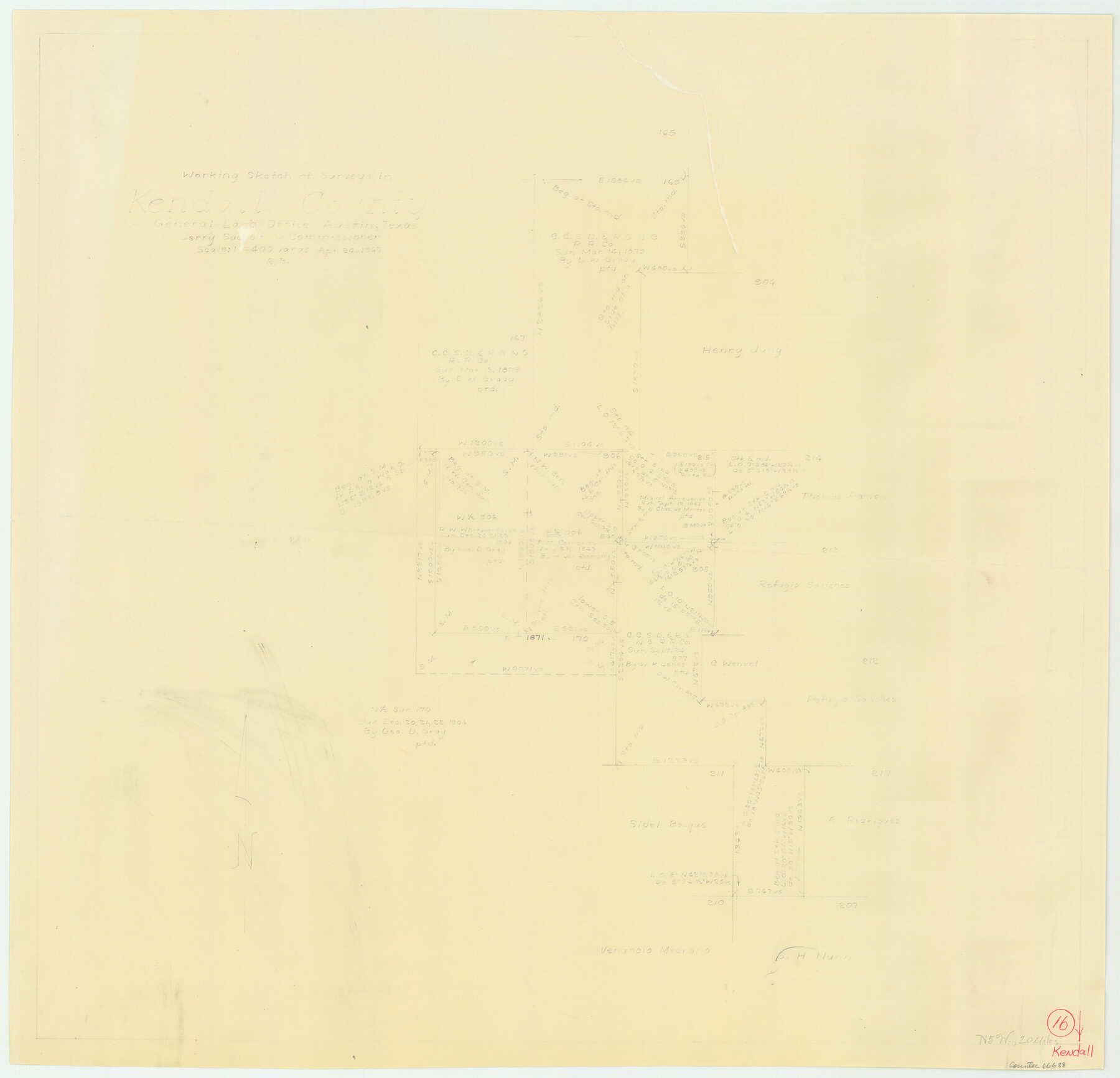 66688, Kendall County Working Sketch 16, General Map Collection