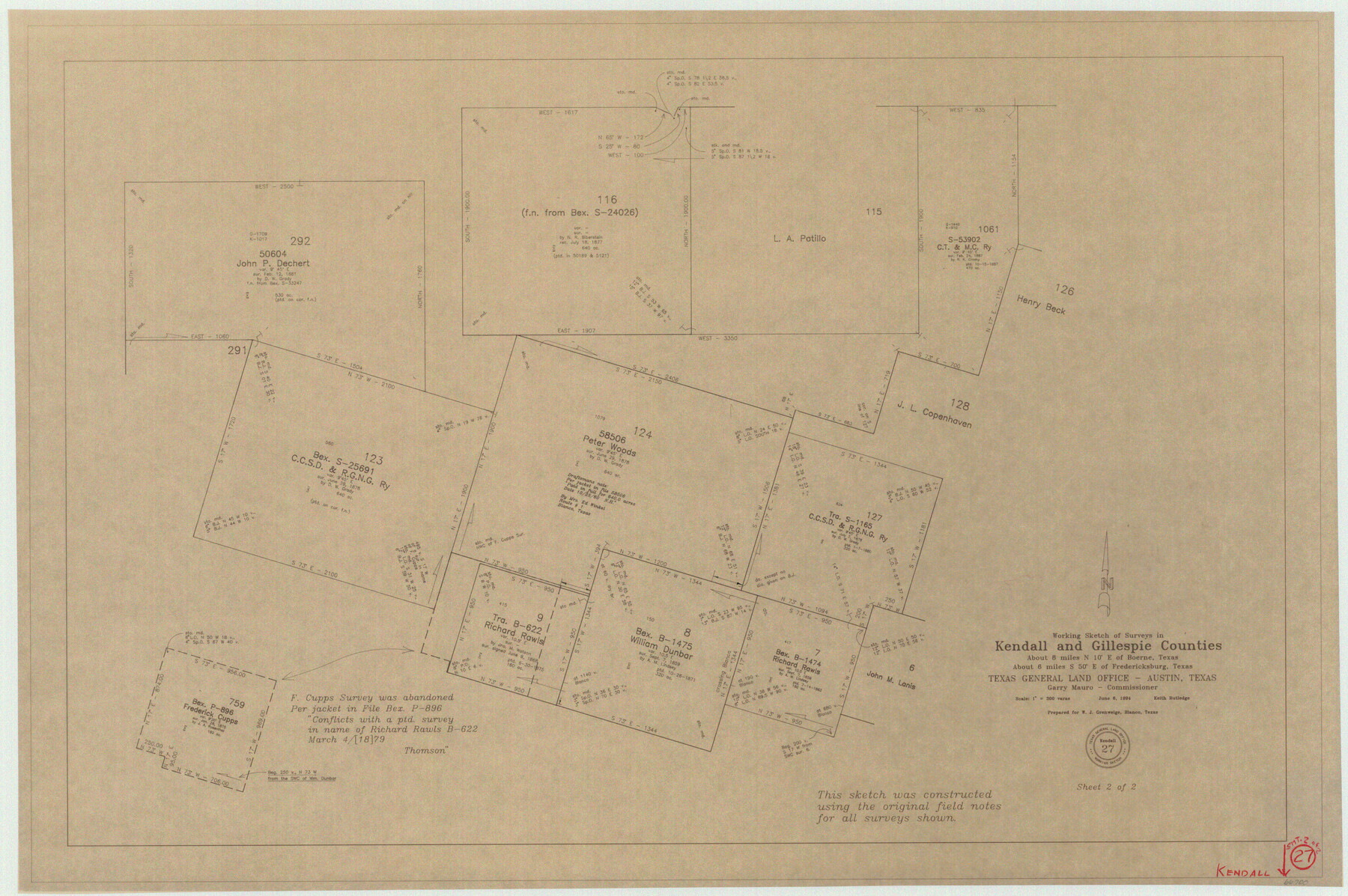 66700, Kendall County Working Sketch 27, General Map Collection