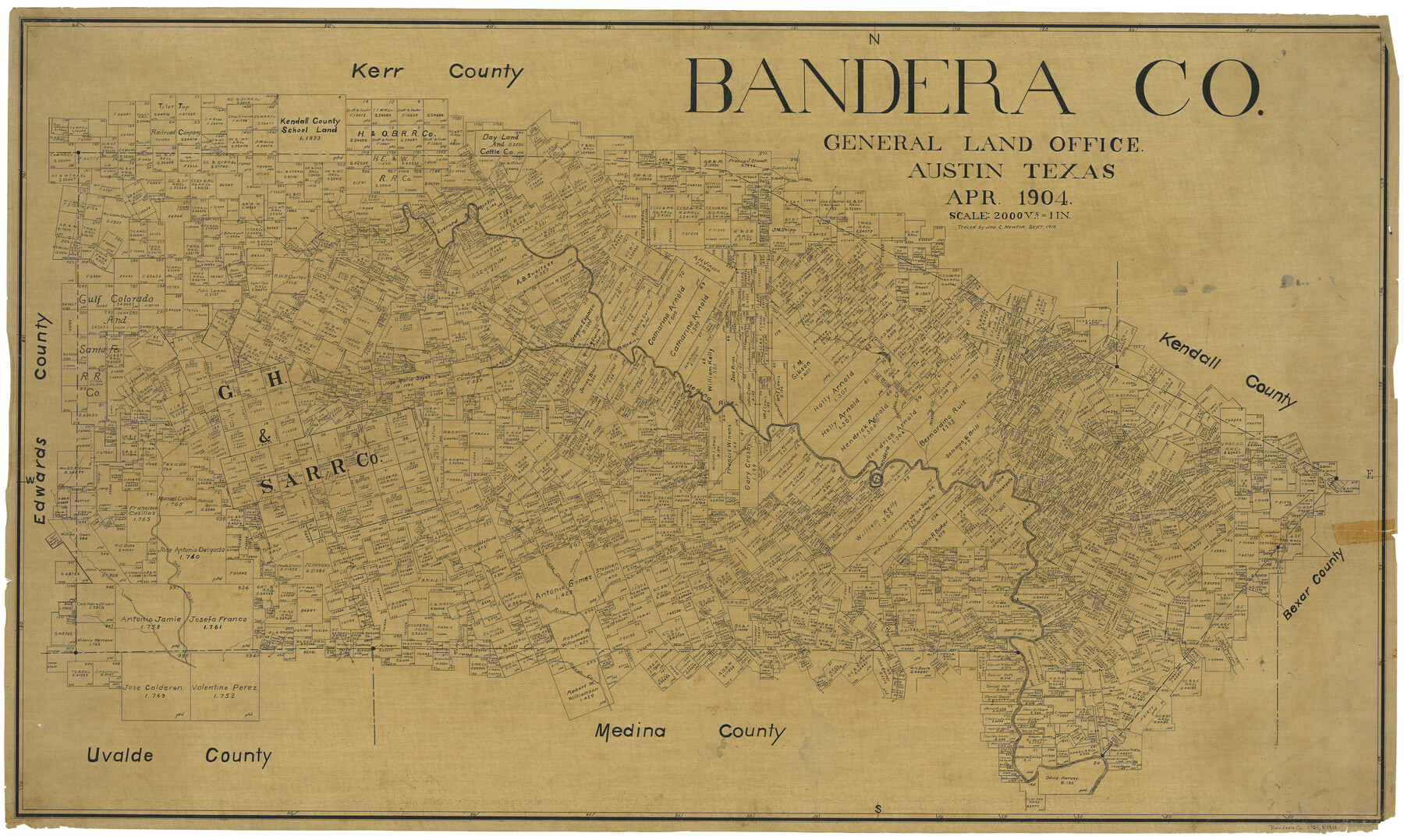66709, Bandera Co., General Map Collection
