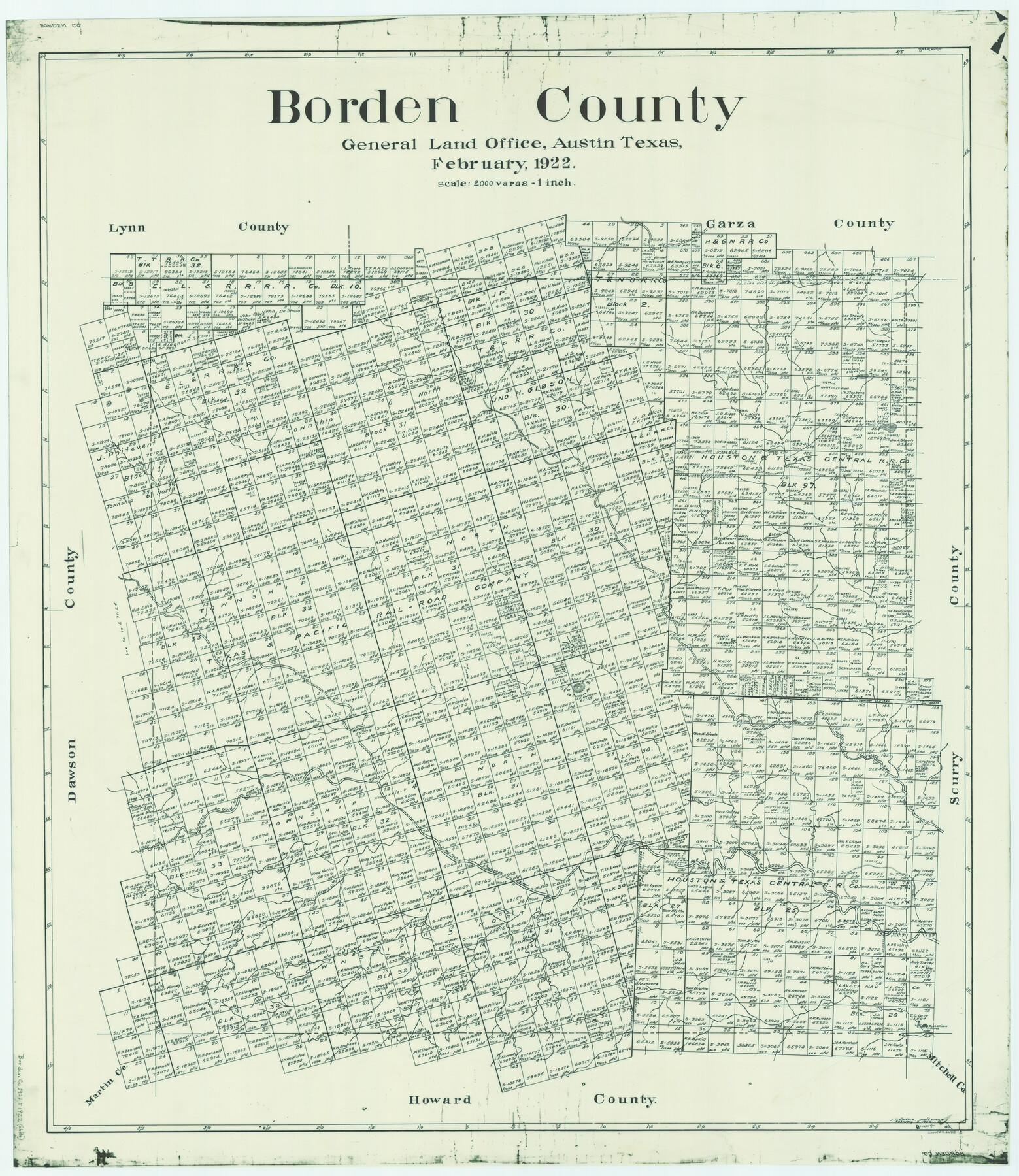 Borden County 66718, Borden County, General Map Collection 66718