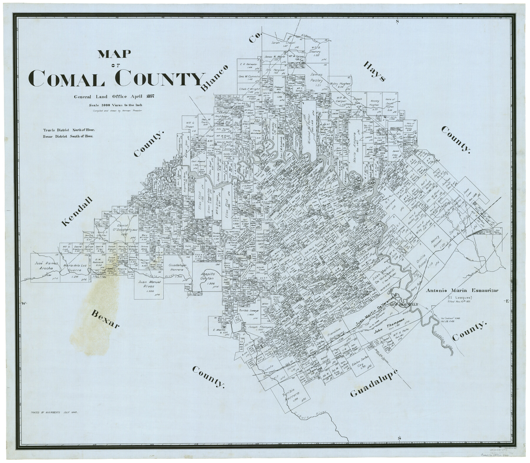 66780, Map of Comal County, General Map Collection
