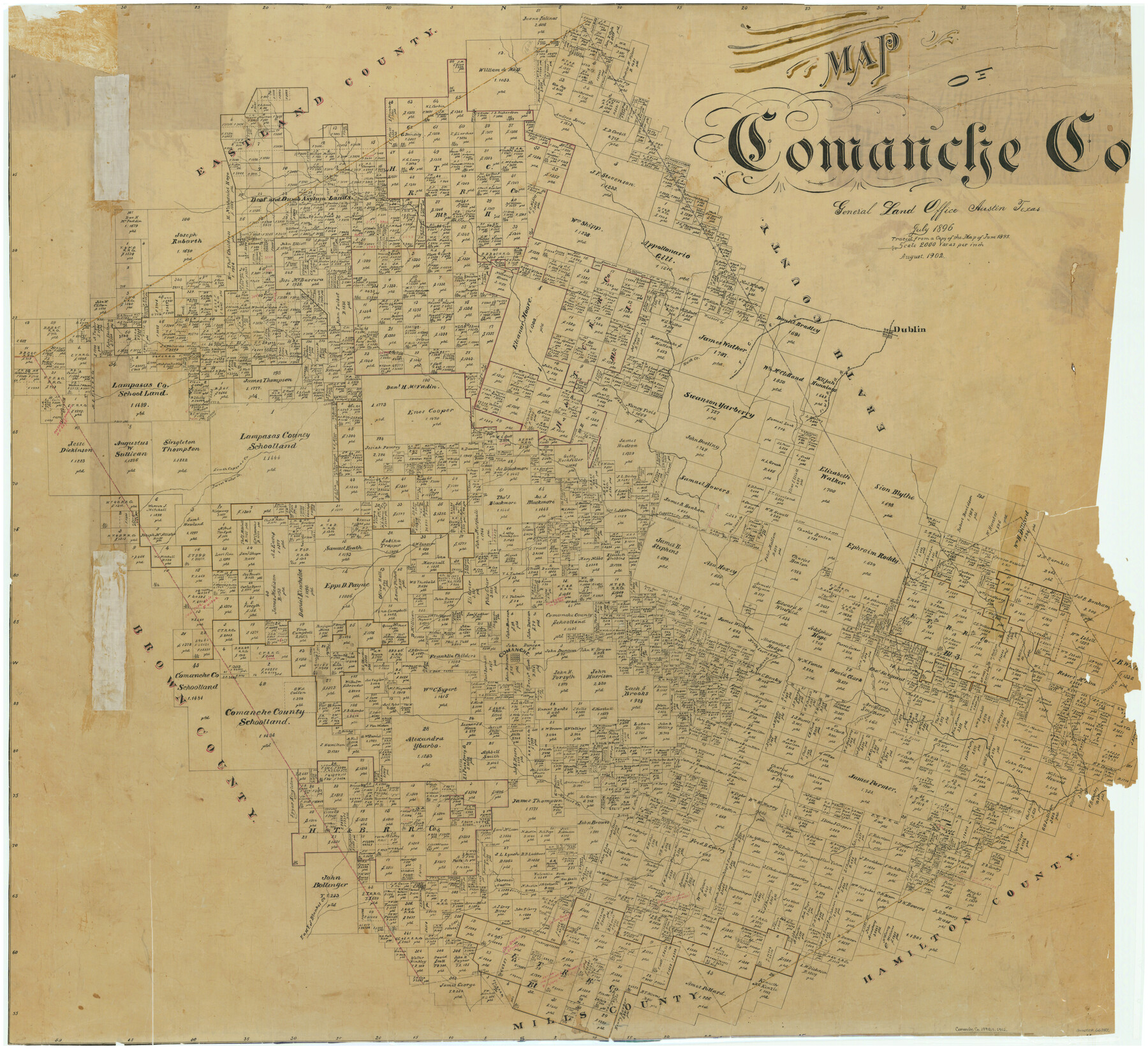 66782, Map of Comanche Co., General Map Collection
