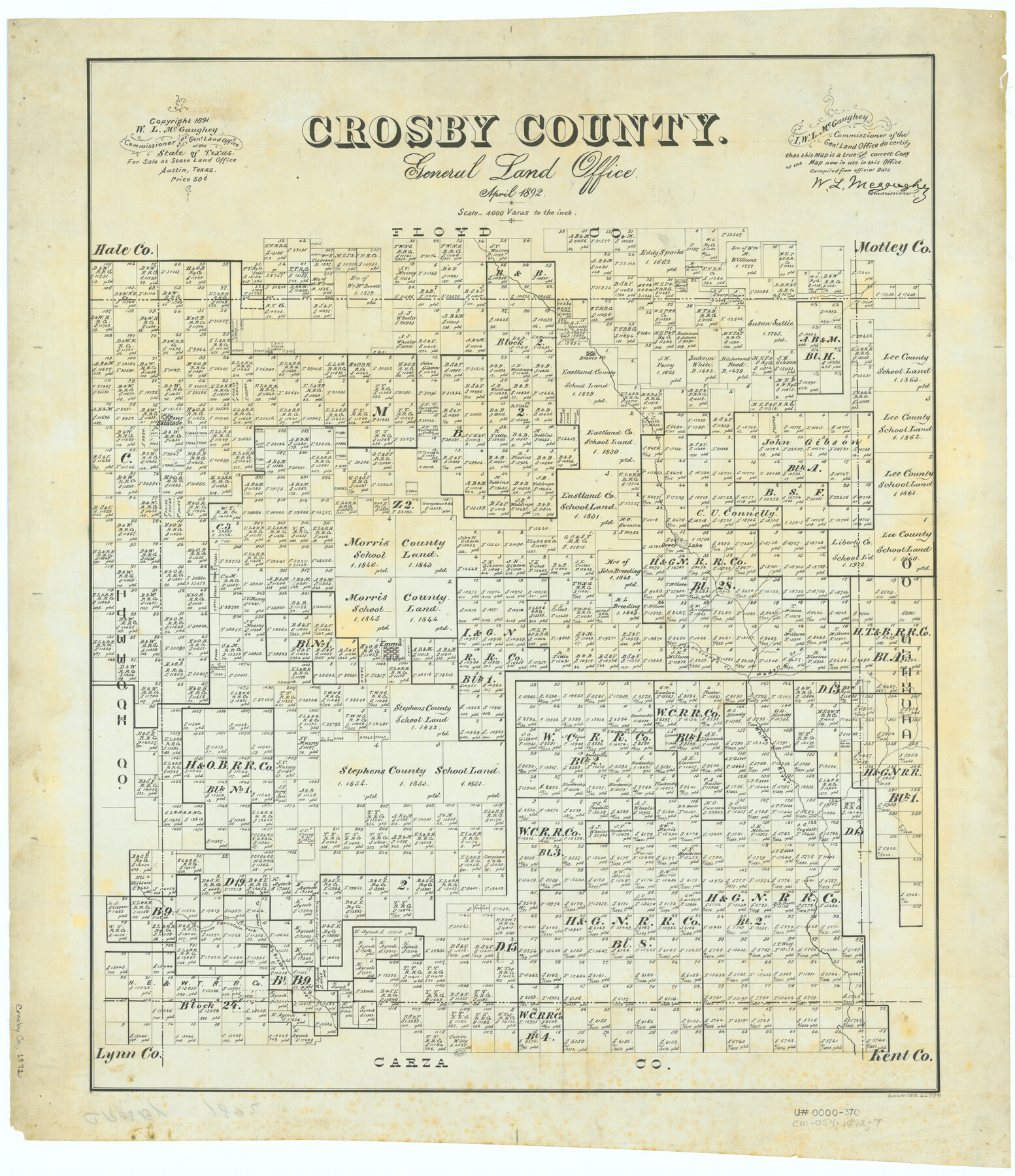 66794, Crosby Co., General Map Collection