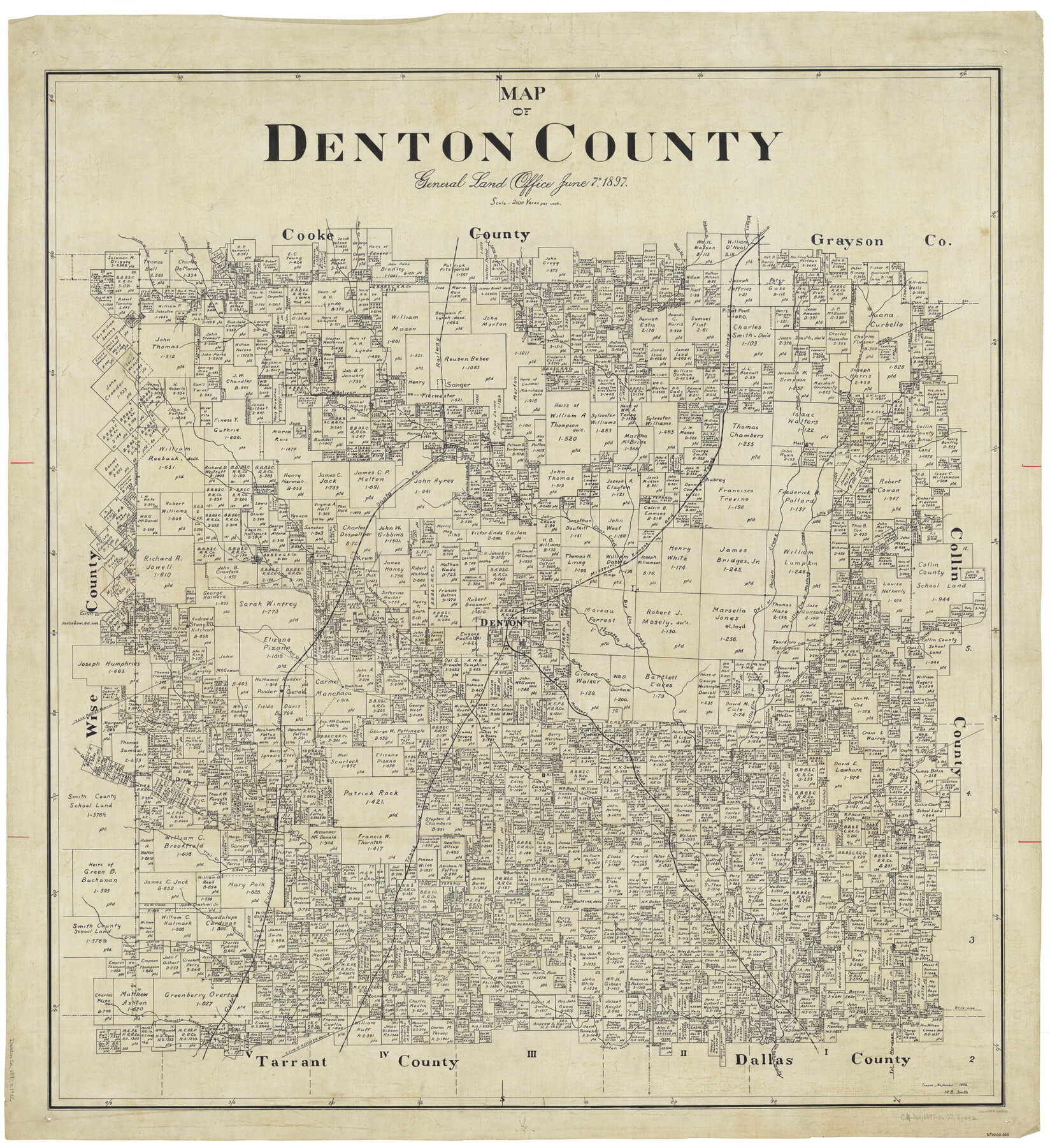 66802, Map of Denton County, General Map Collection