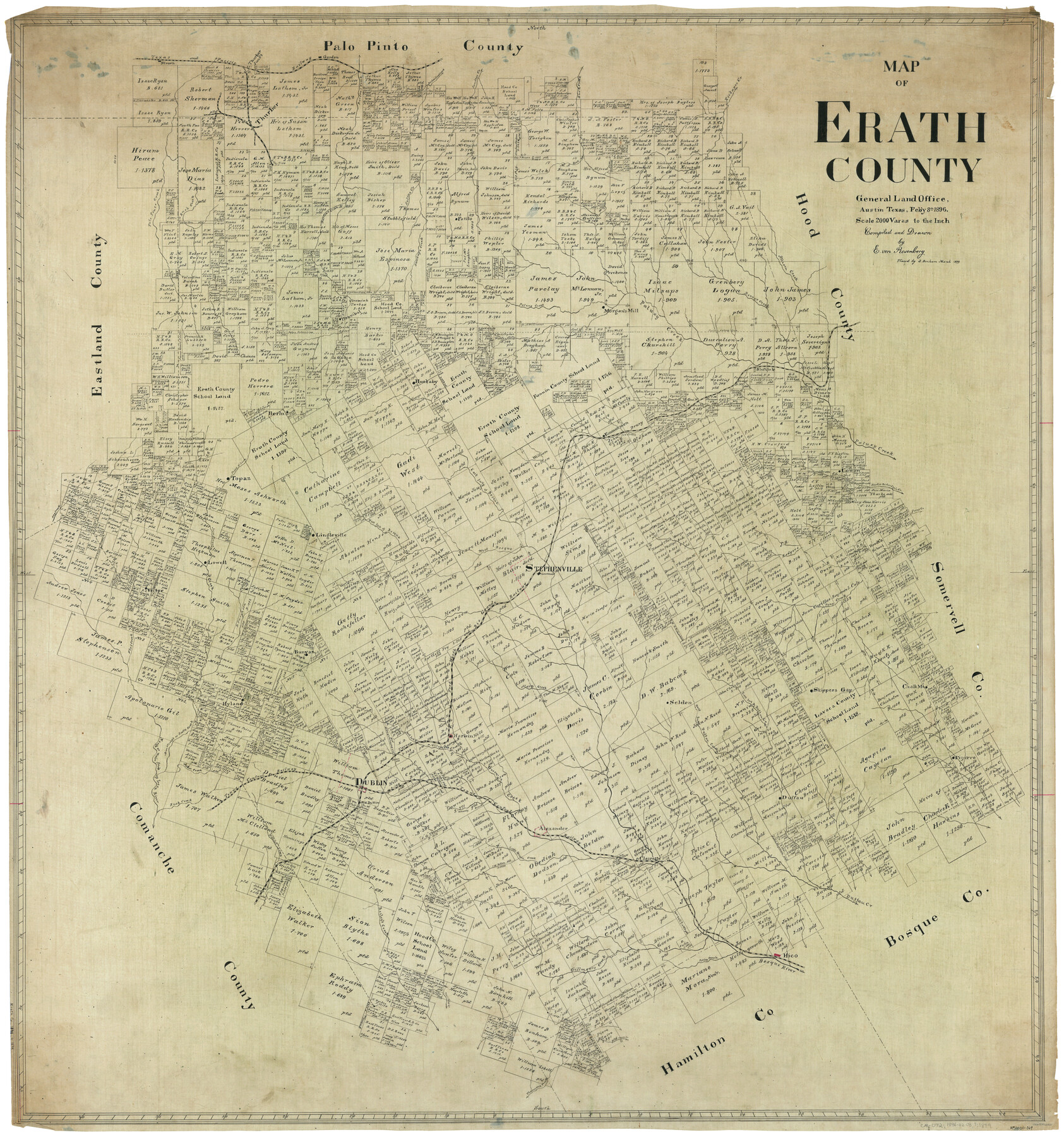 66821, Map of Erath County, General Map Collection

