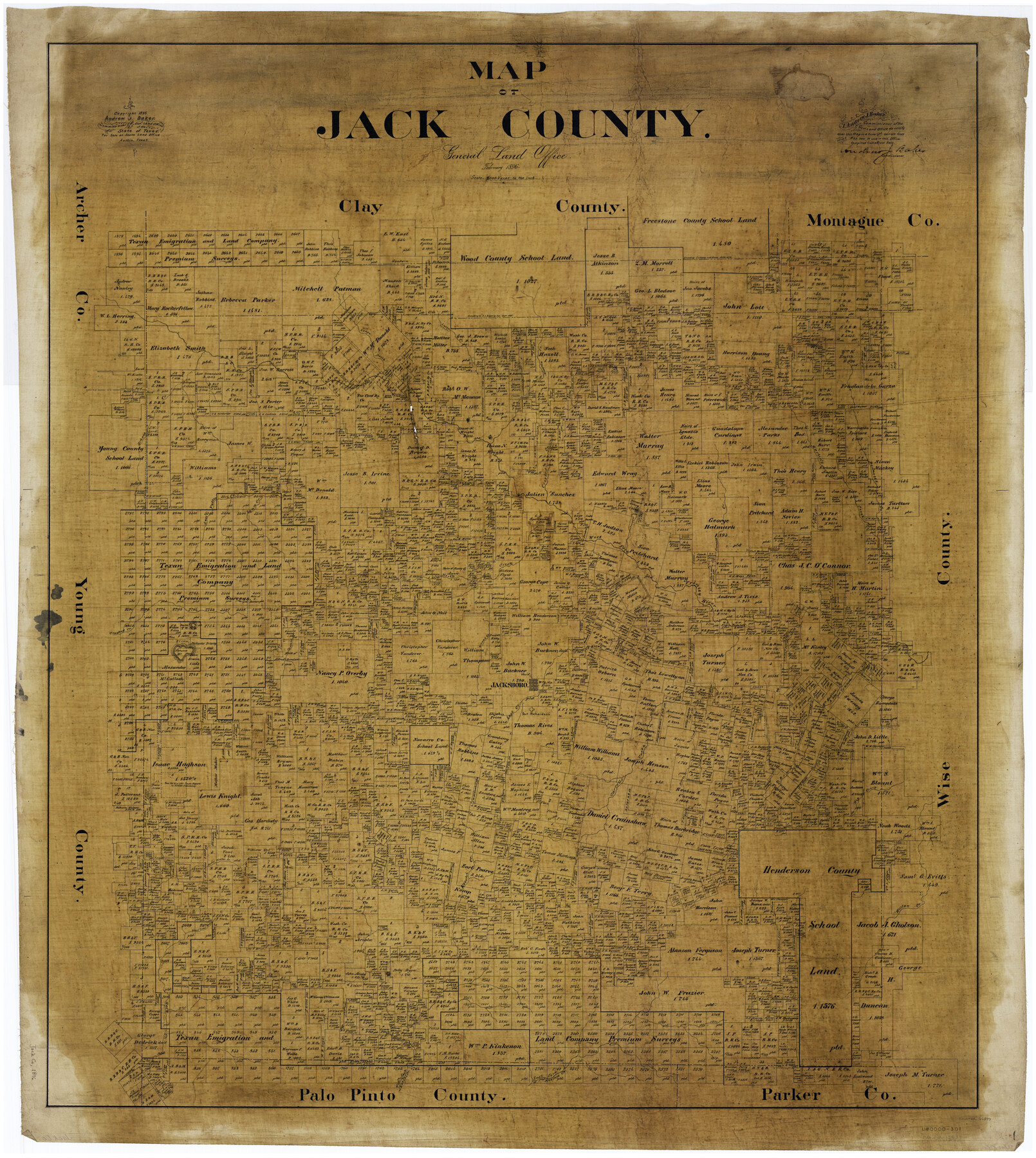 66877, Map of Jack County, General Map Collection