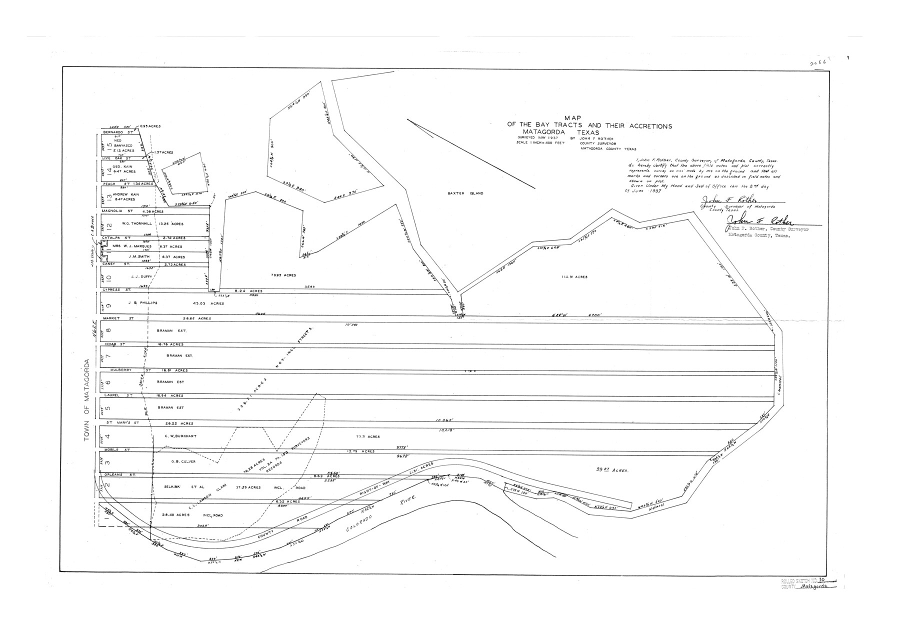 6693, Matagorda County Rolled Sketch 30, General Map Collection