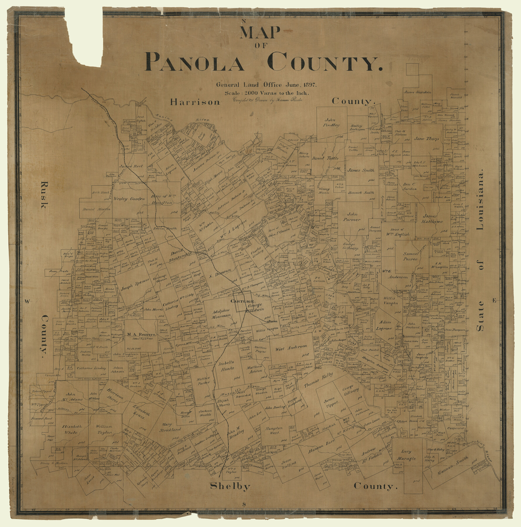 66967, Map of Panola County, General Map Collection
