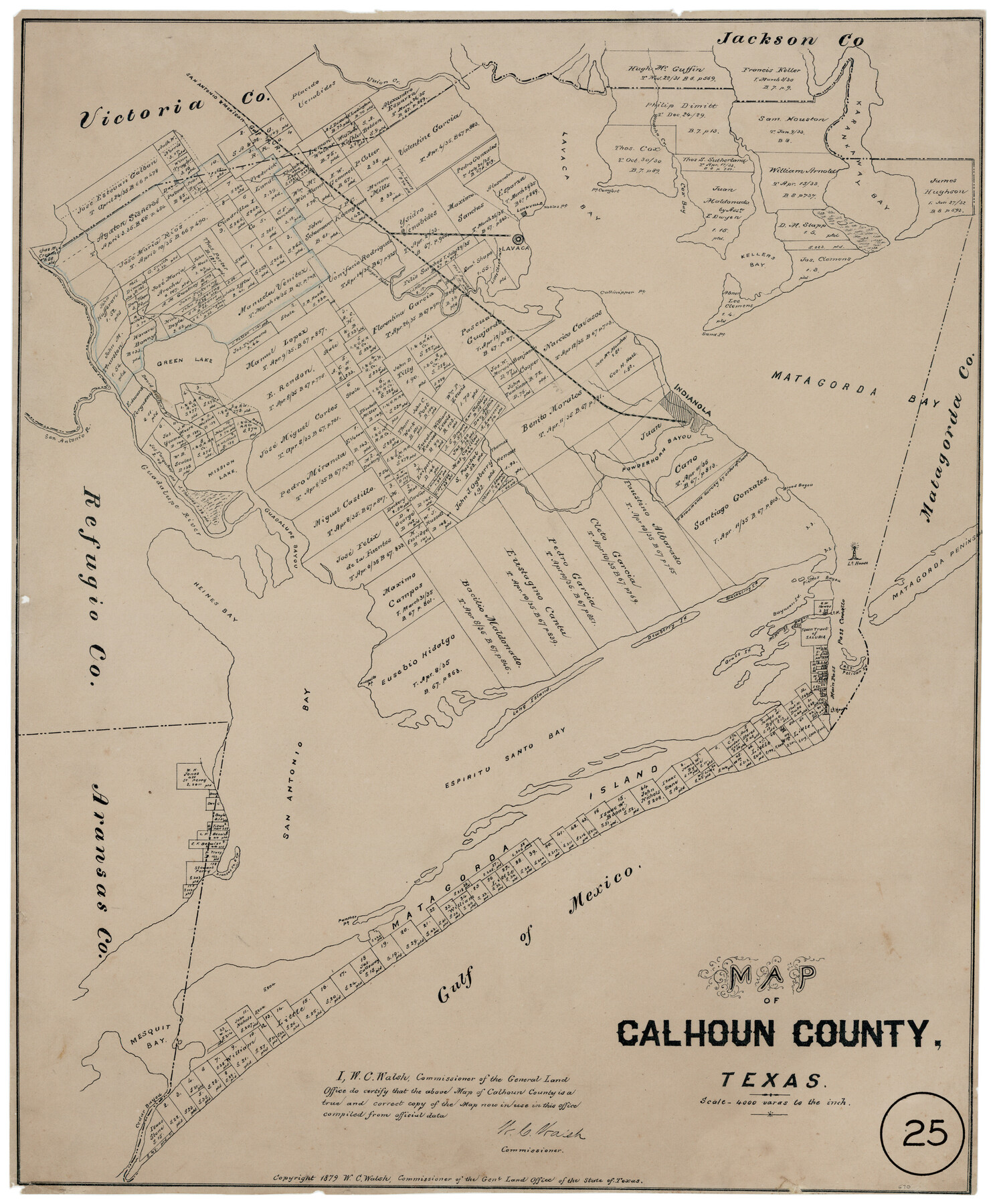 670, Map of Calhoun County, Texas, Maddox Collection
