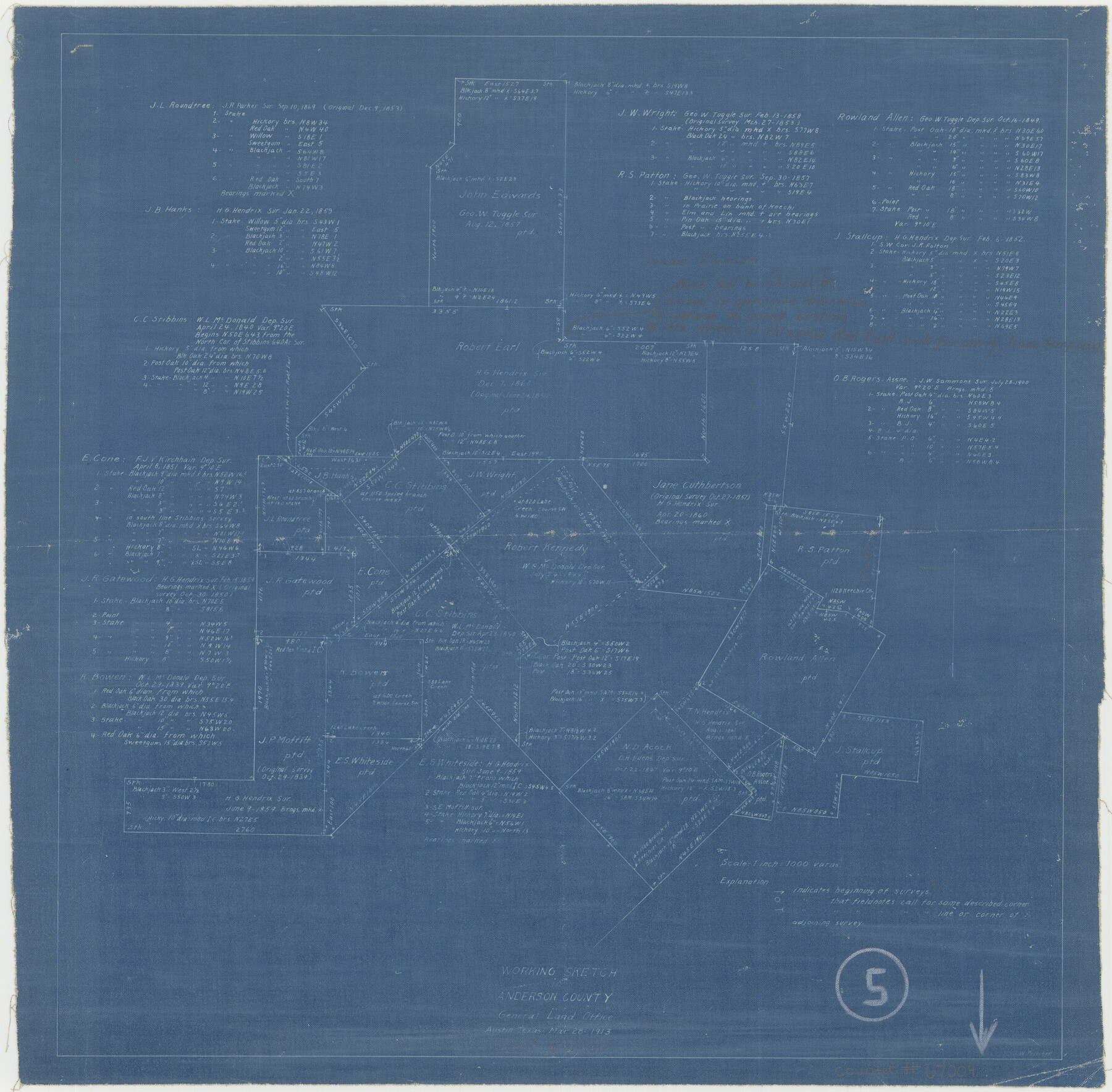67004, Anderson County Working Sketch 5, General Map Collection