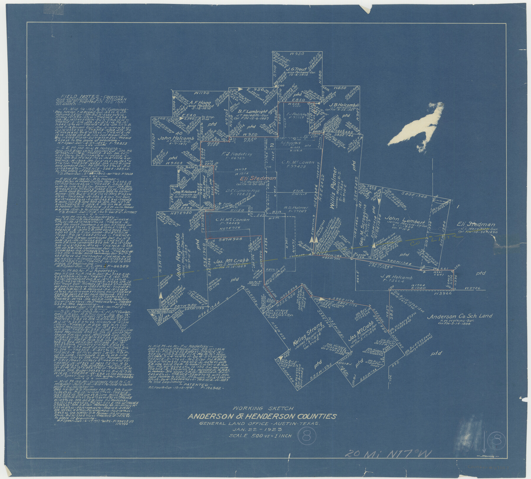 67007, Anderson County Working Sketch 8, General Map Collection