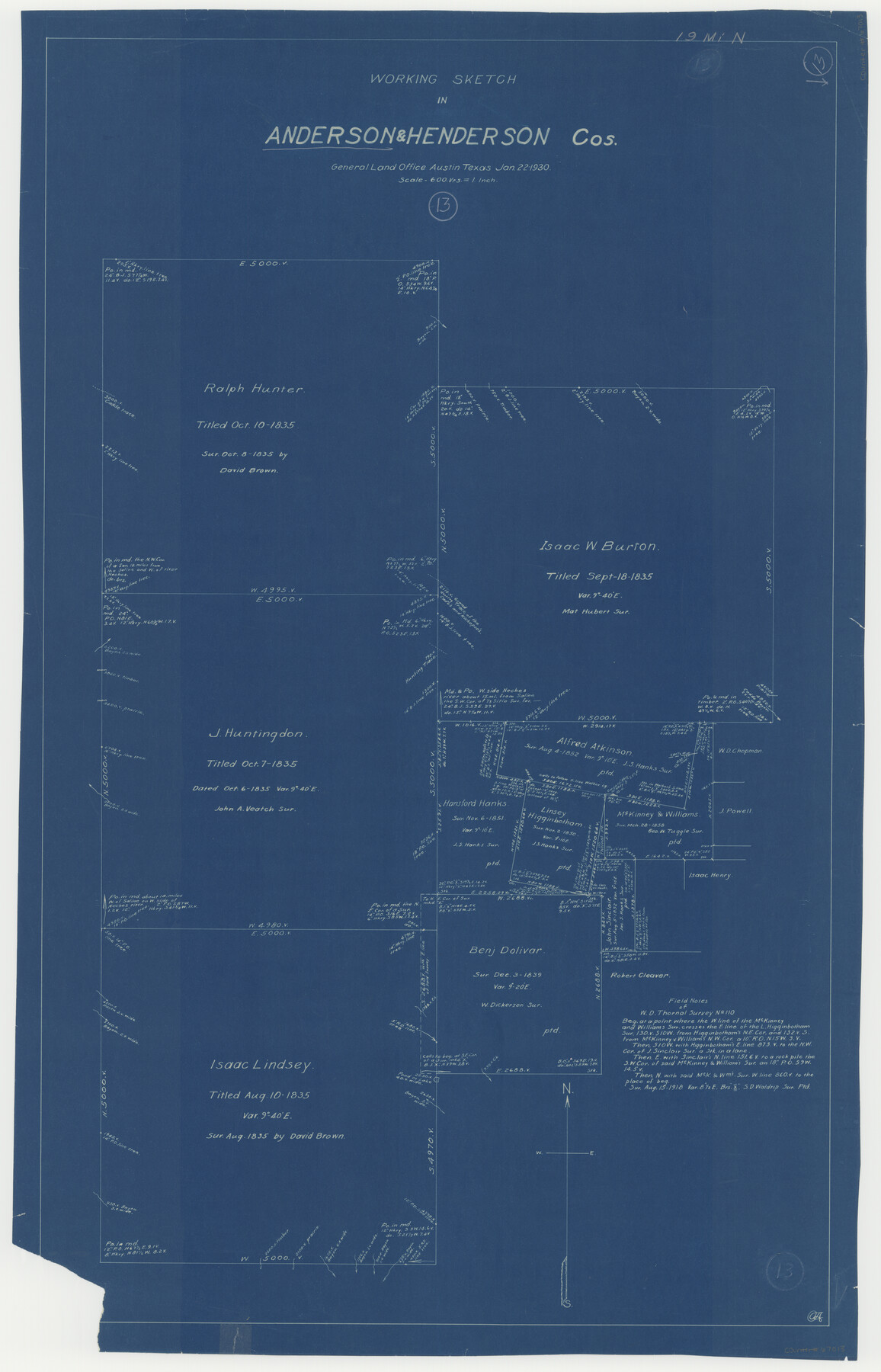 67013, Anderson County Working Sketch 13, General Map Collection