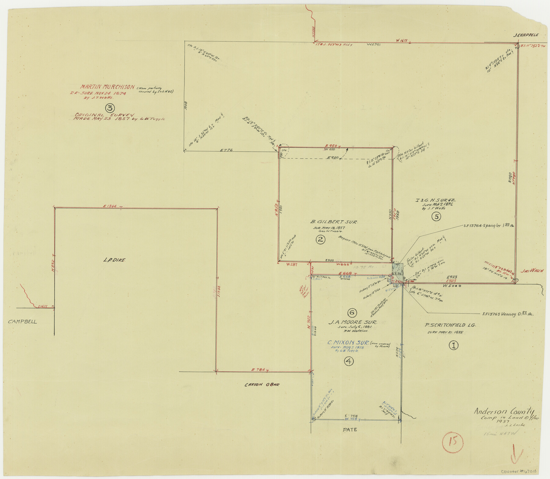 67015, Anderson County Working Sketch 15, General Map Collection